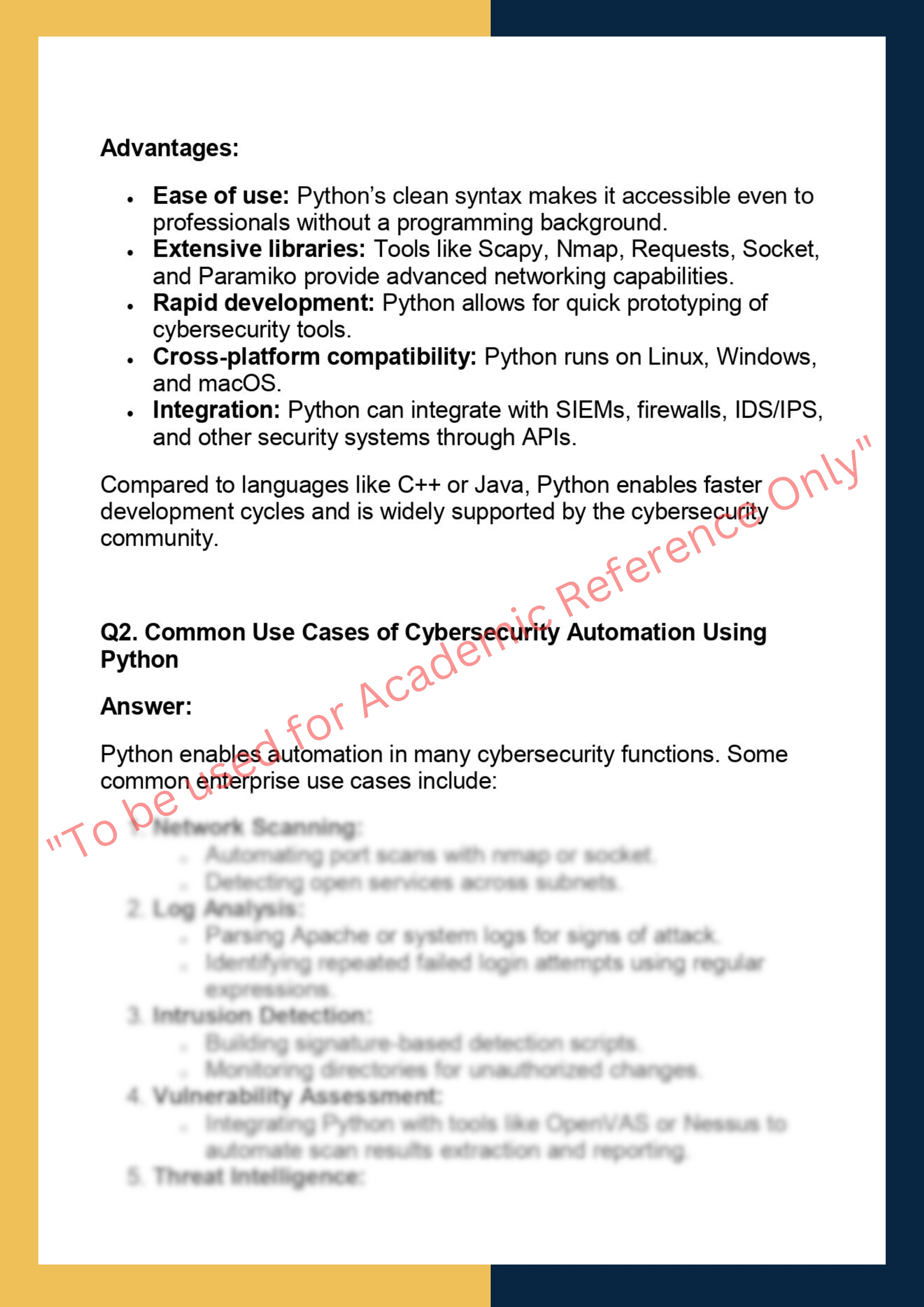 CSPY602 – Cybersecurity Automation with  Python 1