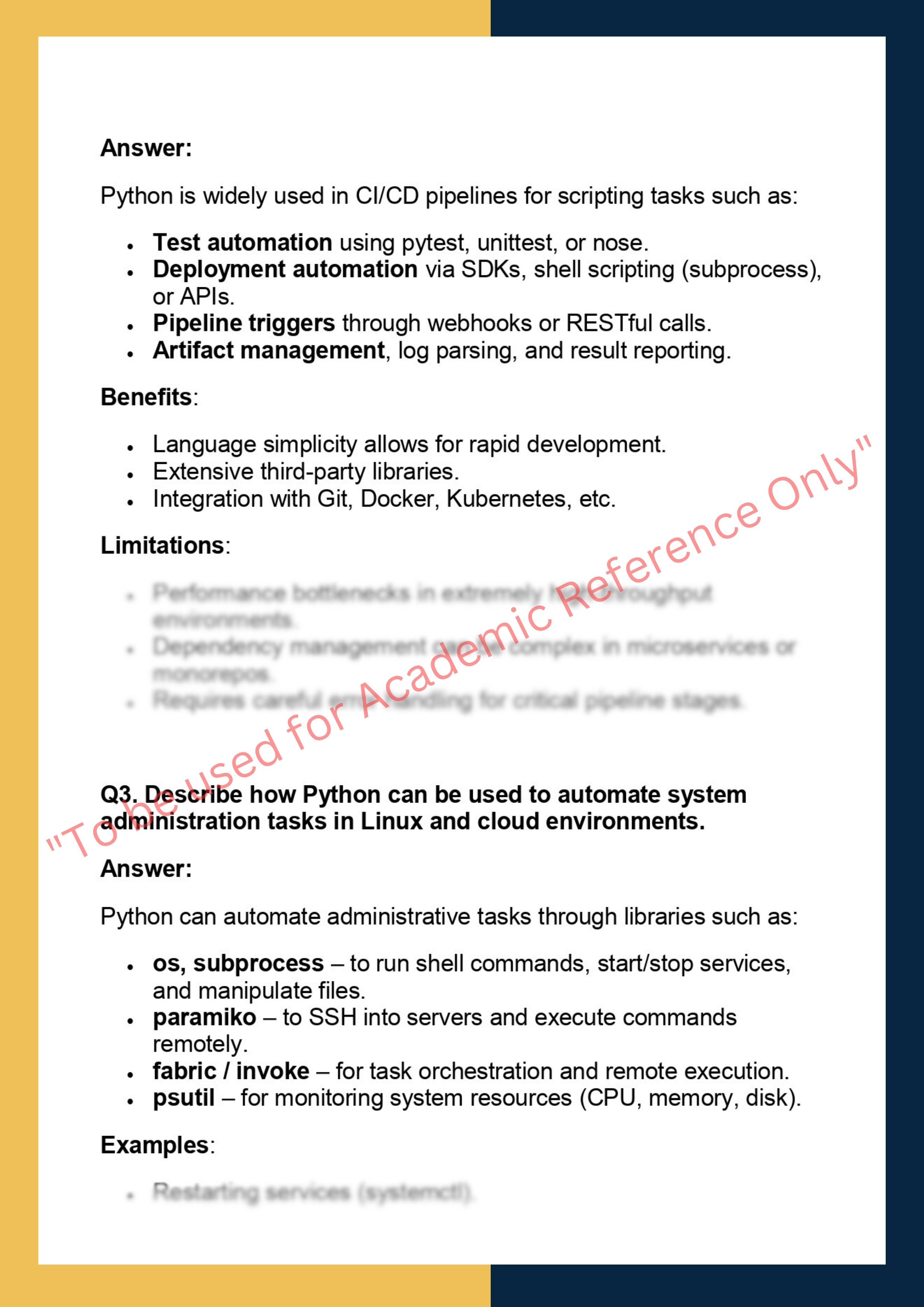 CLDP699 – Python for Cloud Deployment and  DevOps 1