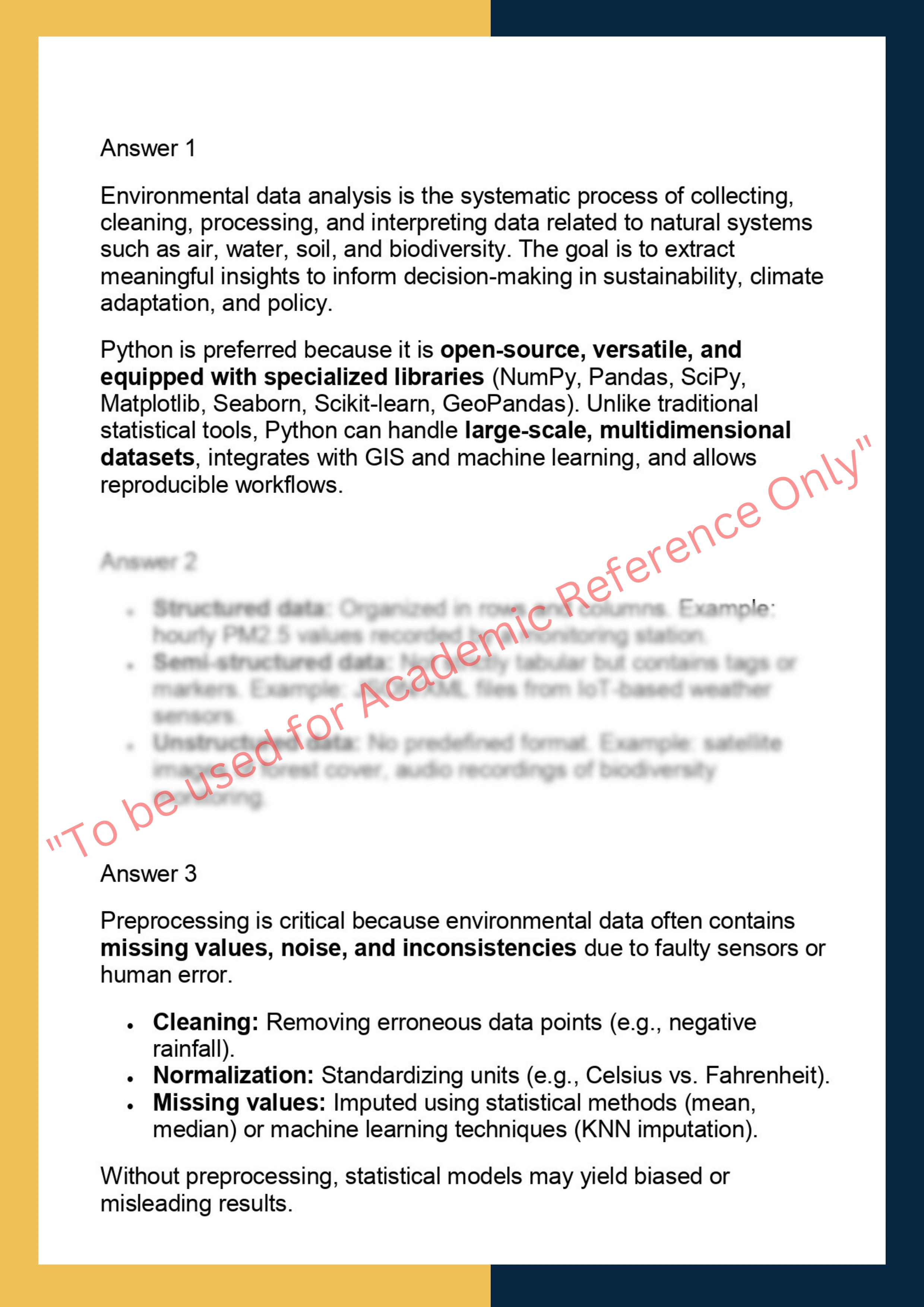 ENVY623 – Environmental Data Analysis with  Python 1