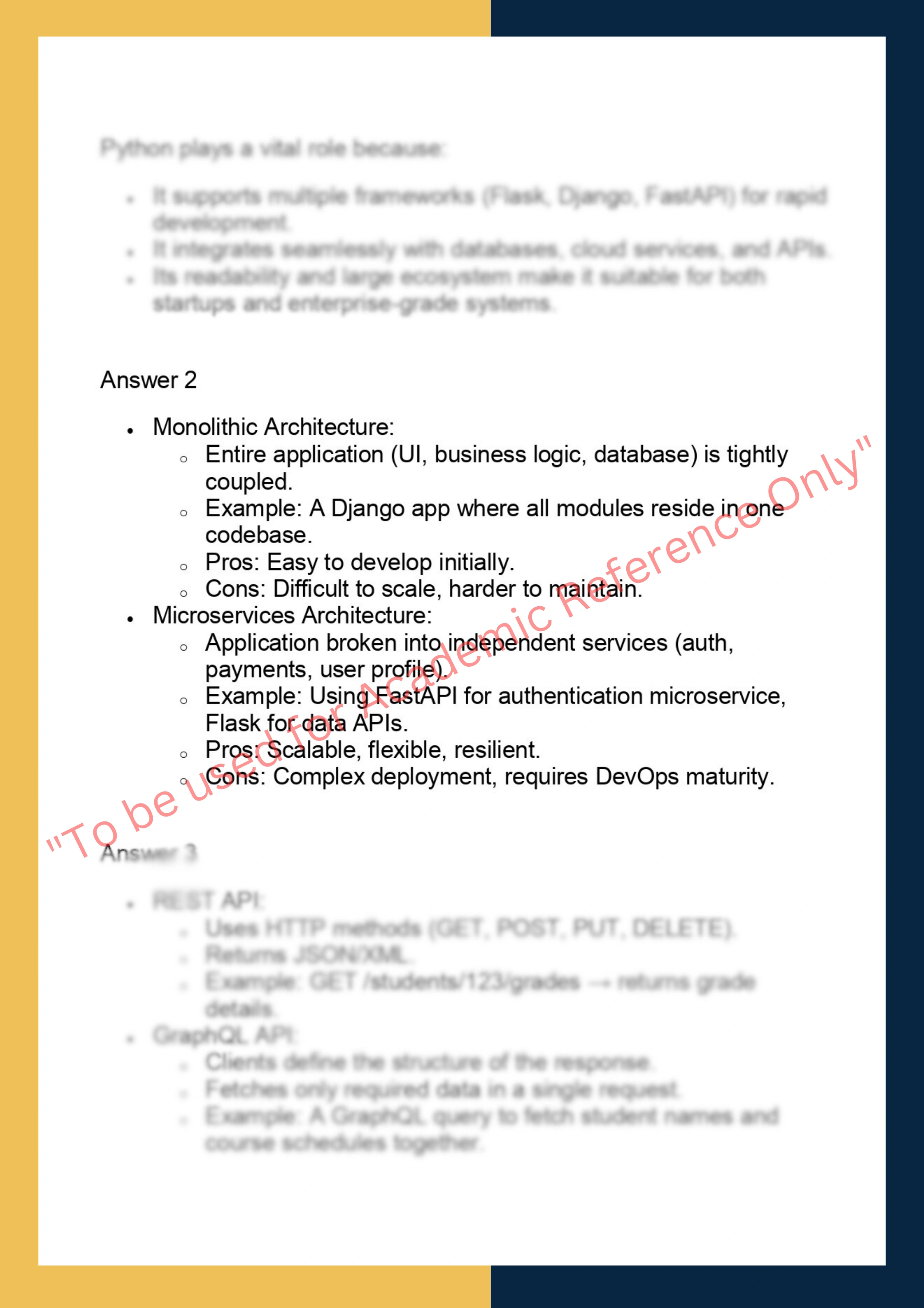 PYWD606 – Python for Web Applications & API  Design 1