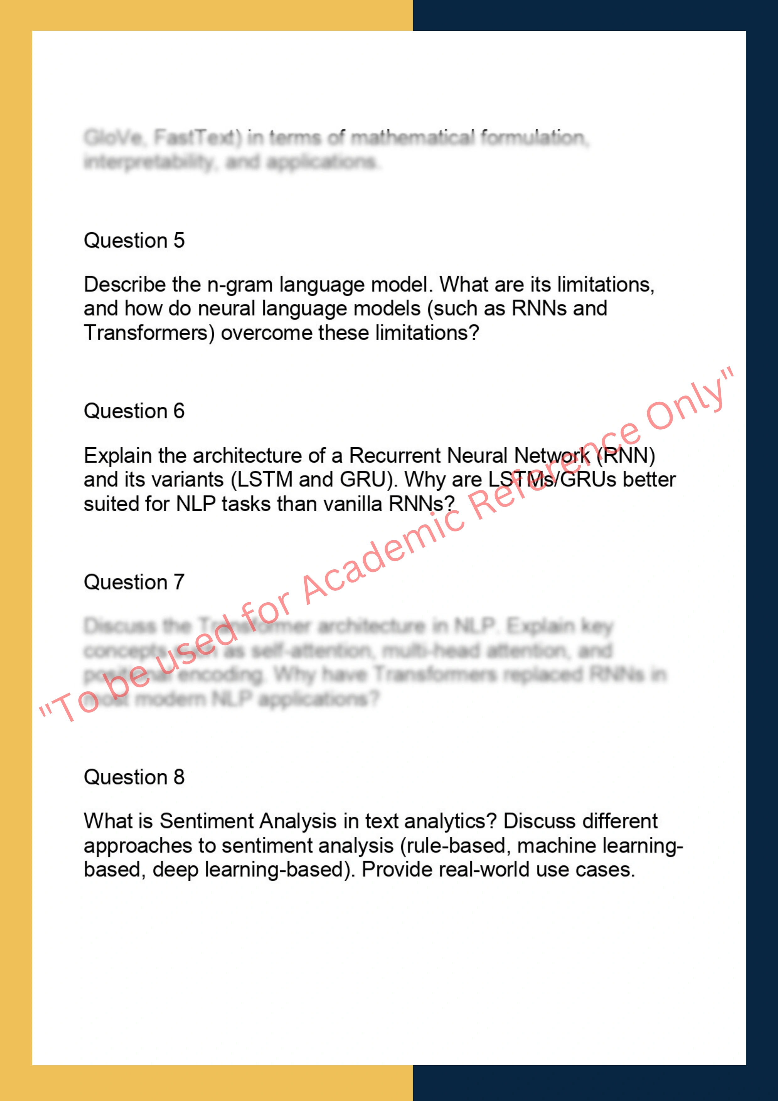 DS6010 – Natural Language Processing (NLP) & Text Analytics 1