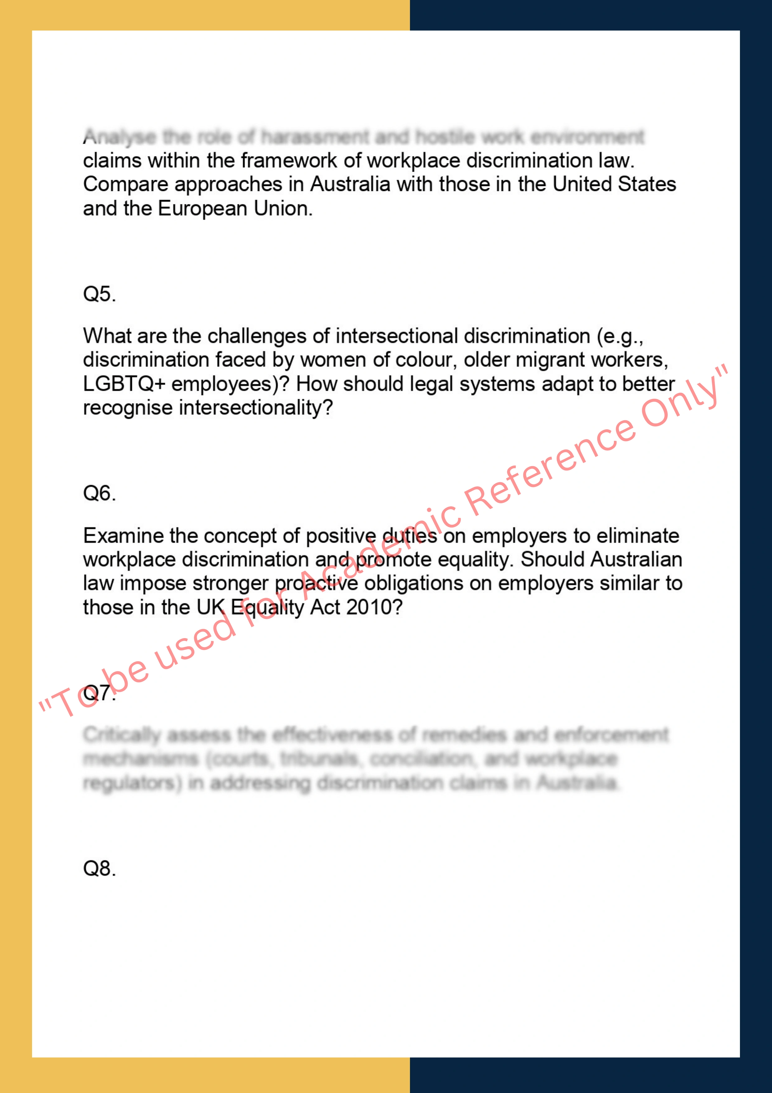 LAWS6039– Discrimination in the Workplace 1