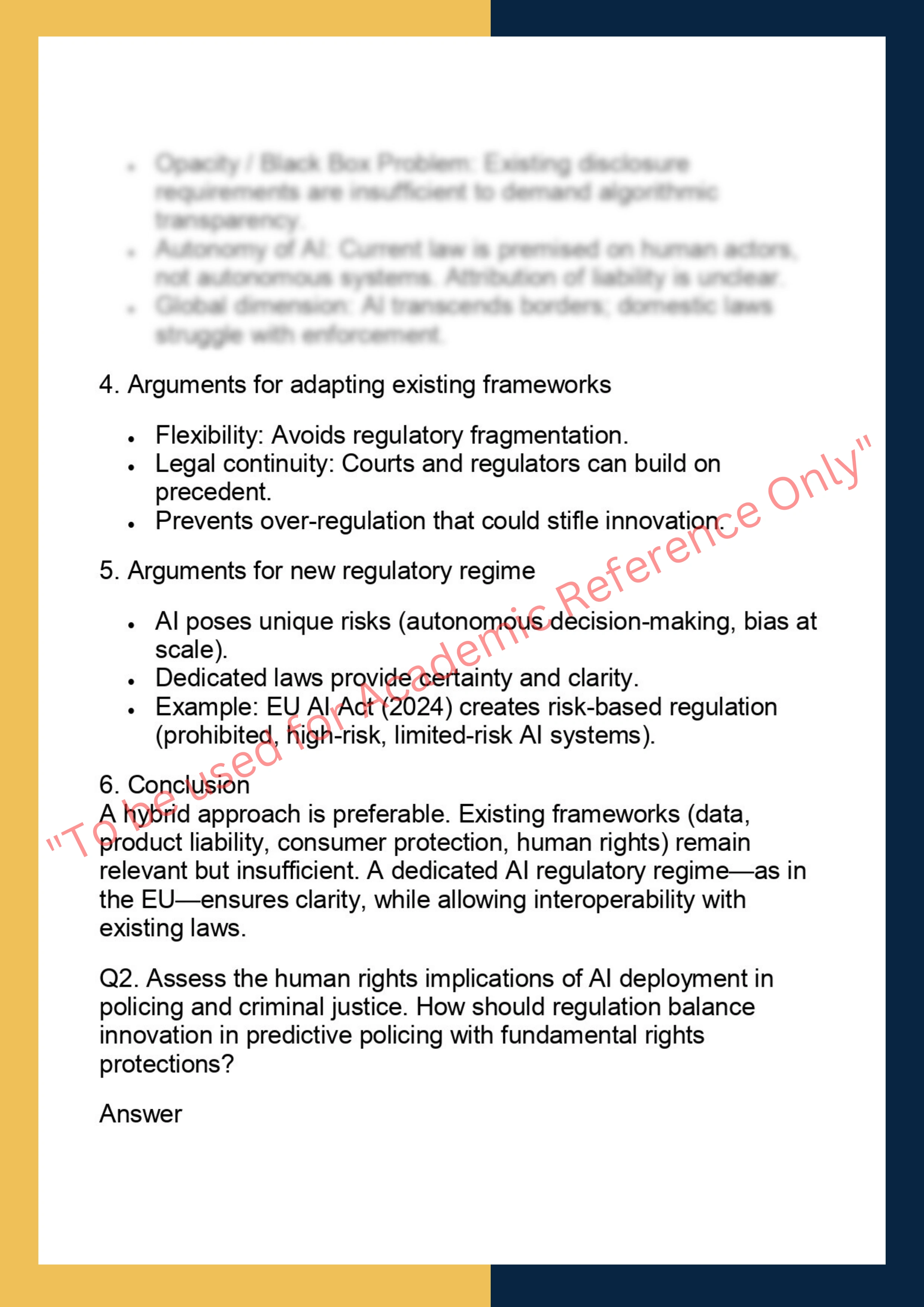 LAWS90165  – Regulating AI 1
