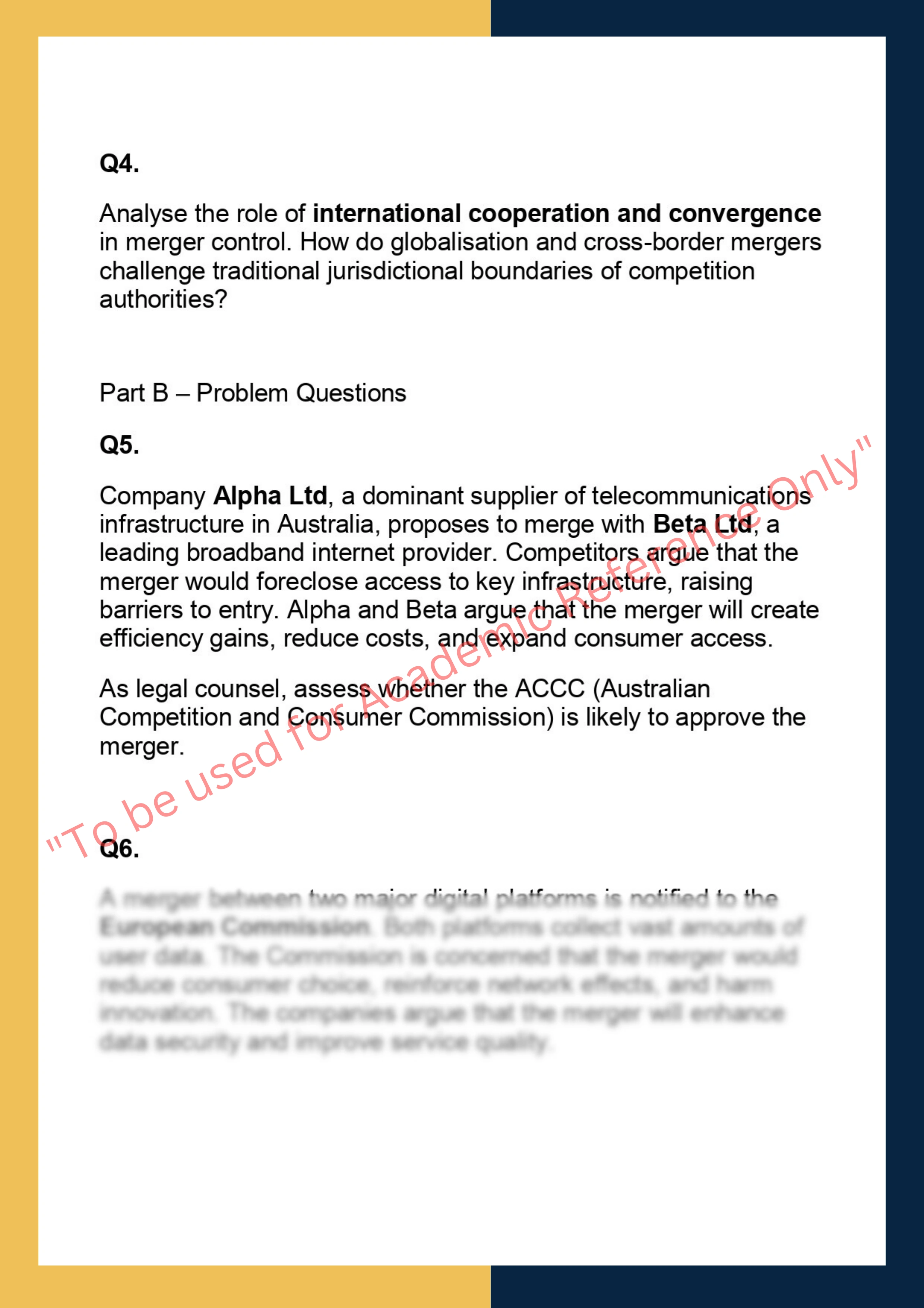 LAWS90072  – Mergers 1