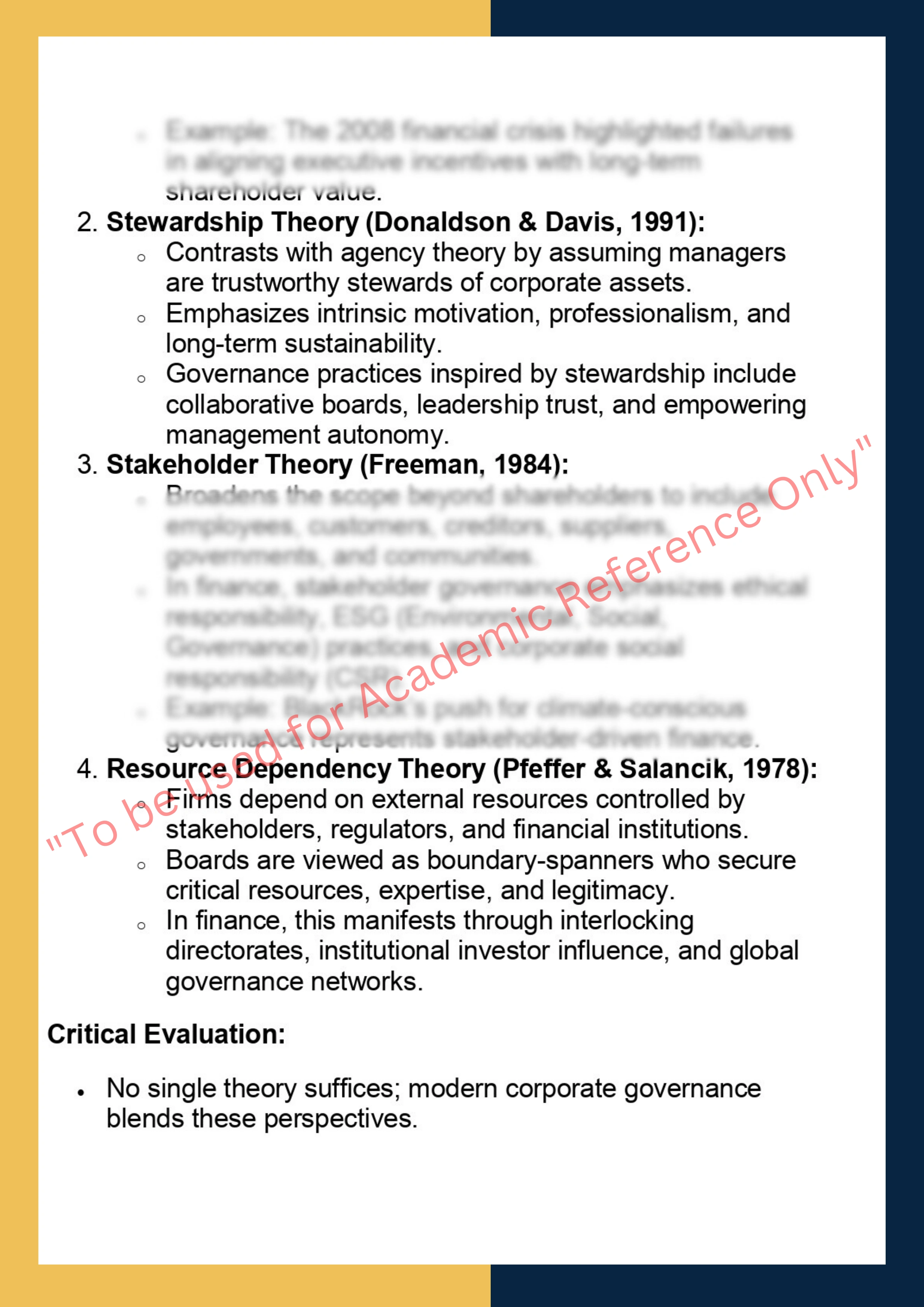 SOLM012 – Corporate Governance and Responsibility in Finance 1