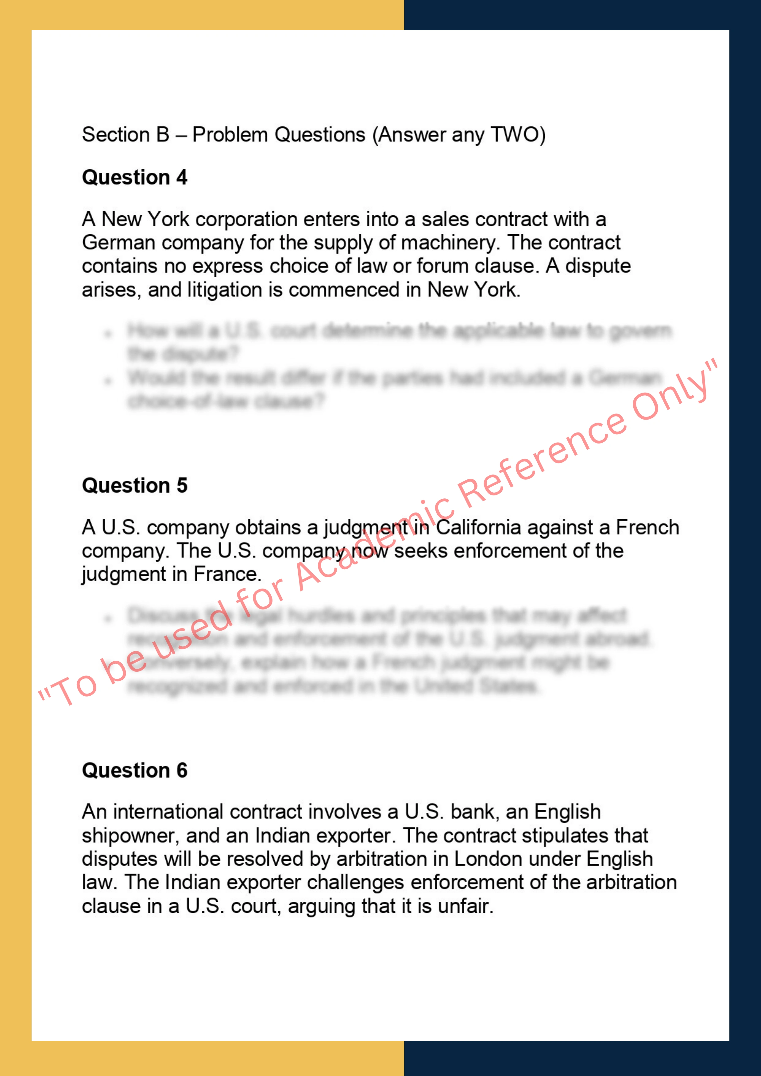 SOLM046– Commercial Conflict of Laws 1