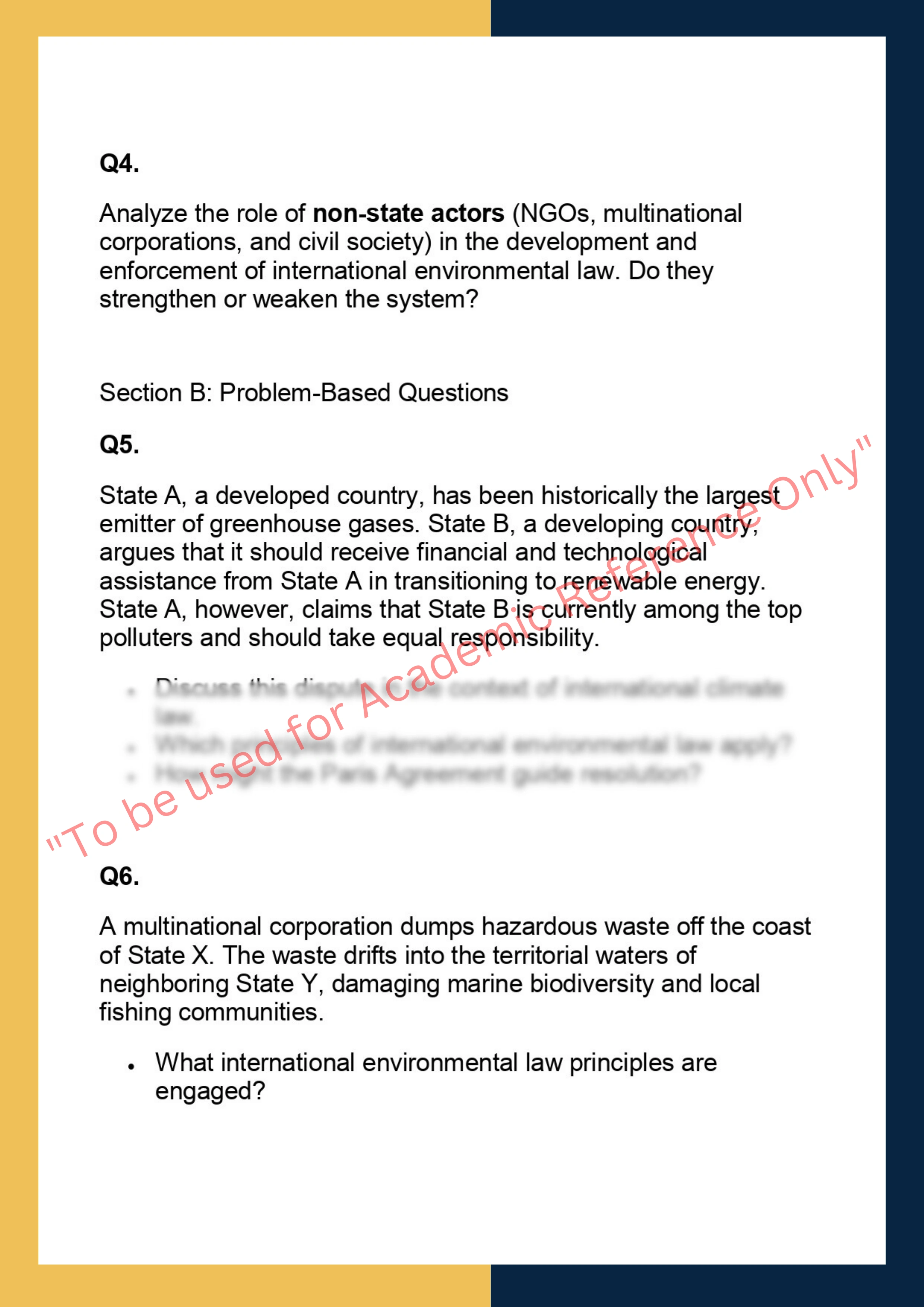 SOLM134– International Environmental Law 1
