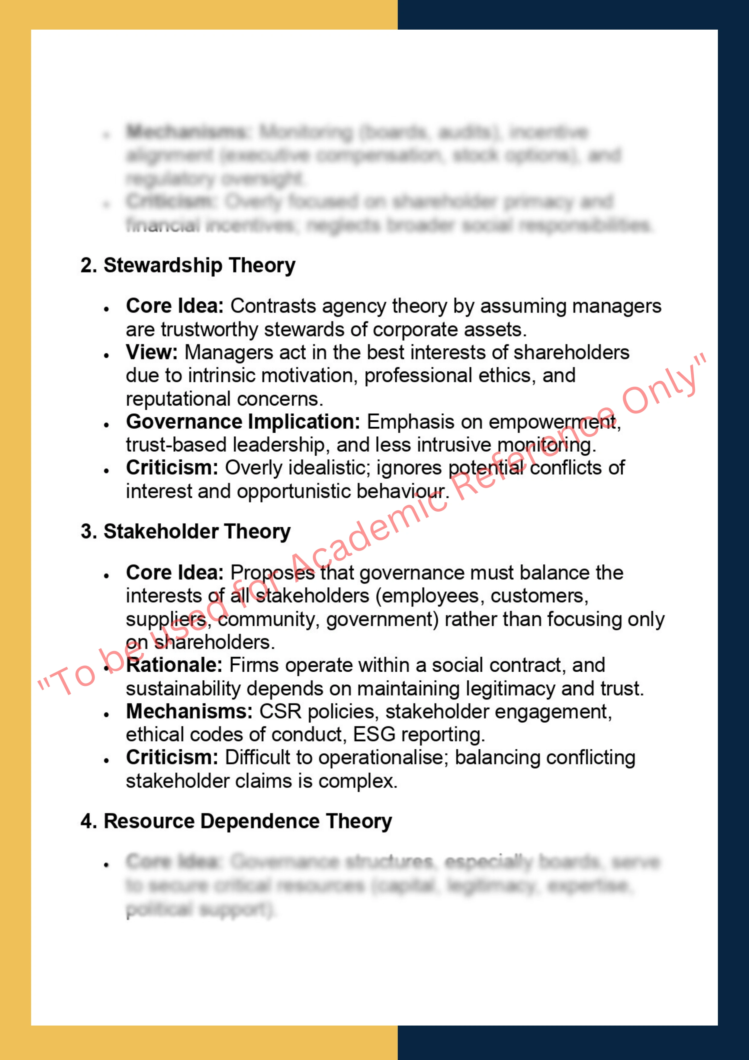 SOLM022 –  Corporate Governance: Foundational & Theoretical 1