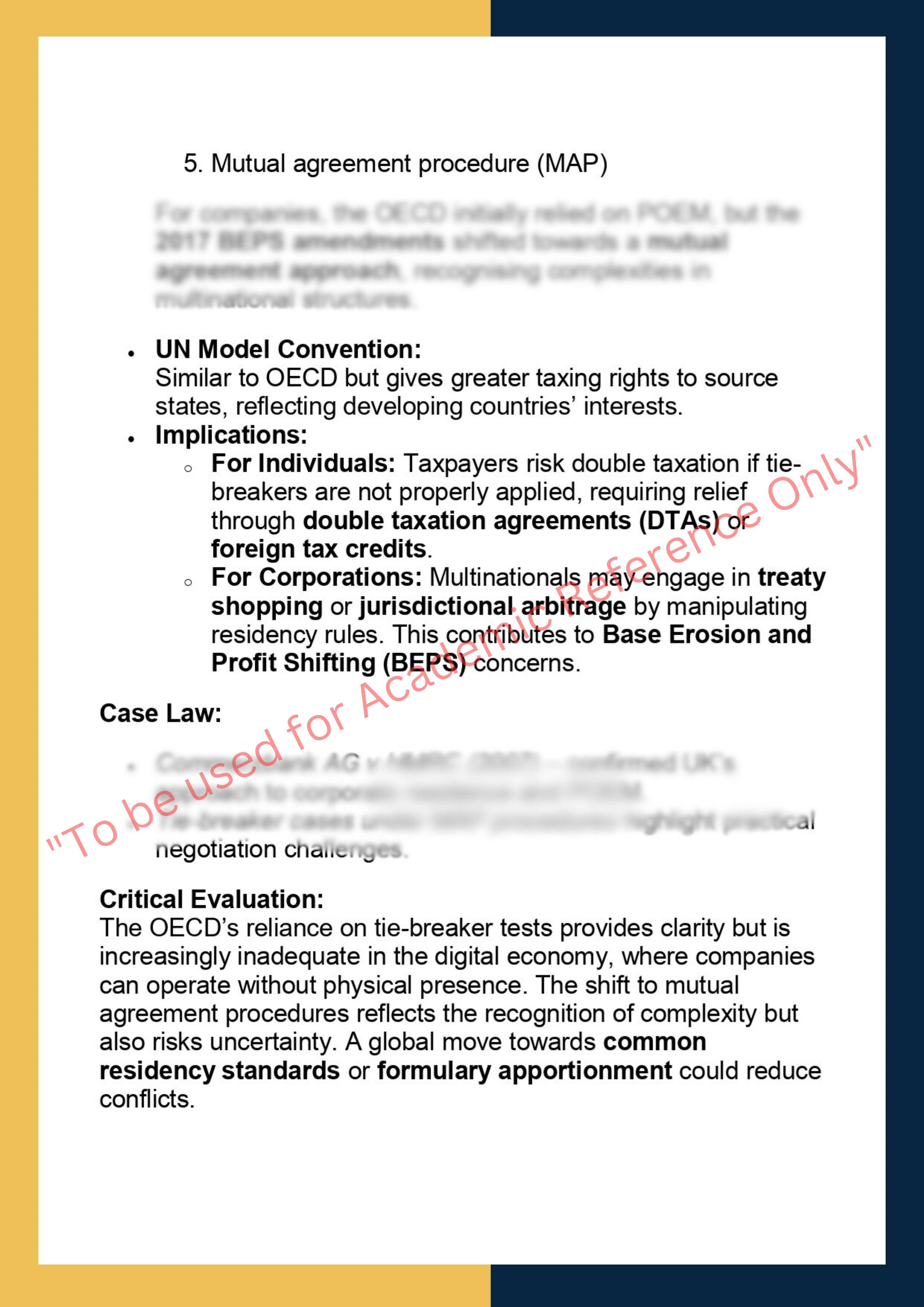 SOLM119 –  International Tax Law 1