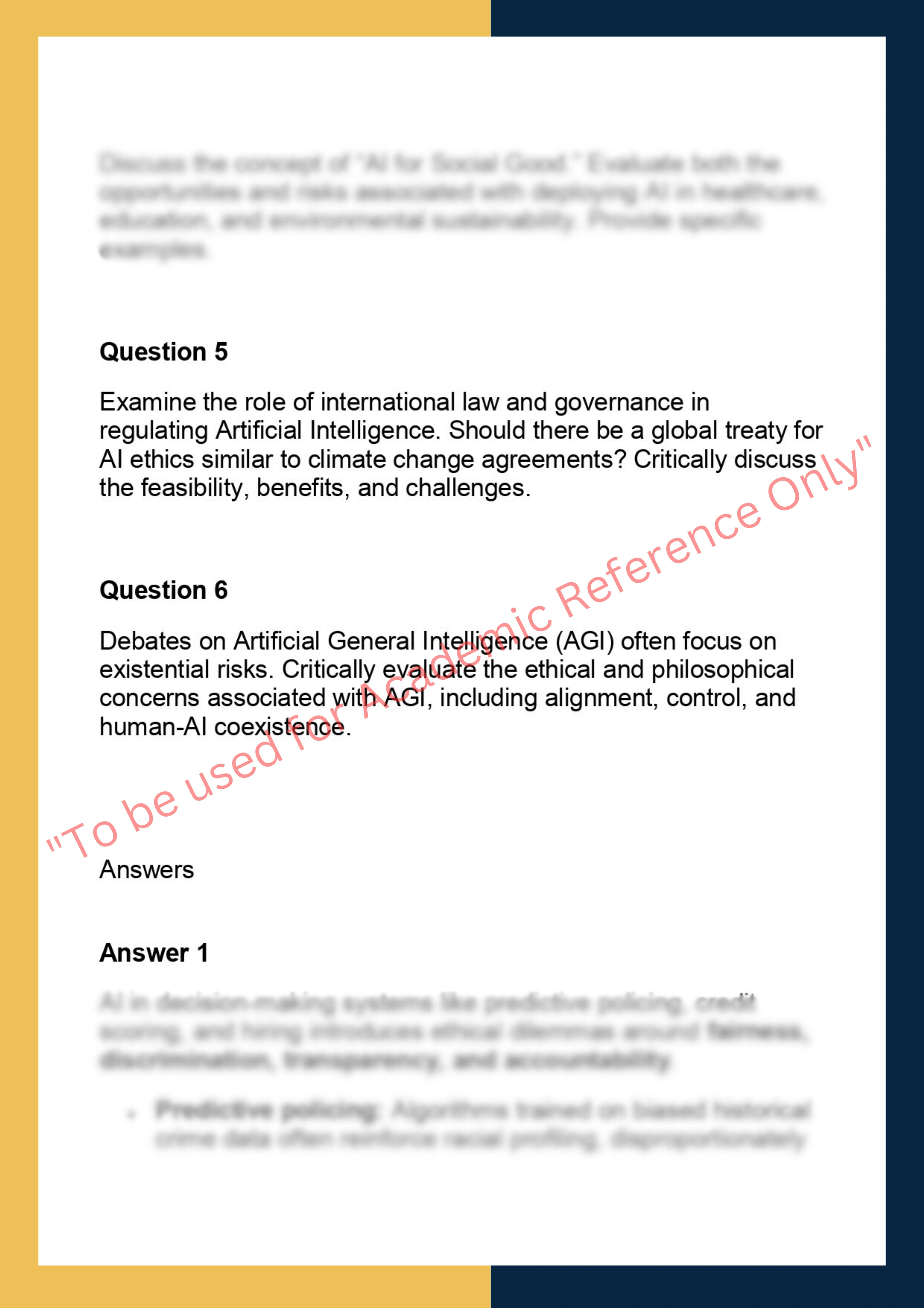 COMP7211 – Artificial Intelligence & Ethics 1