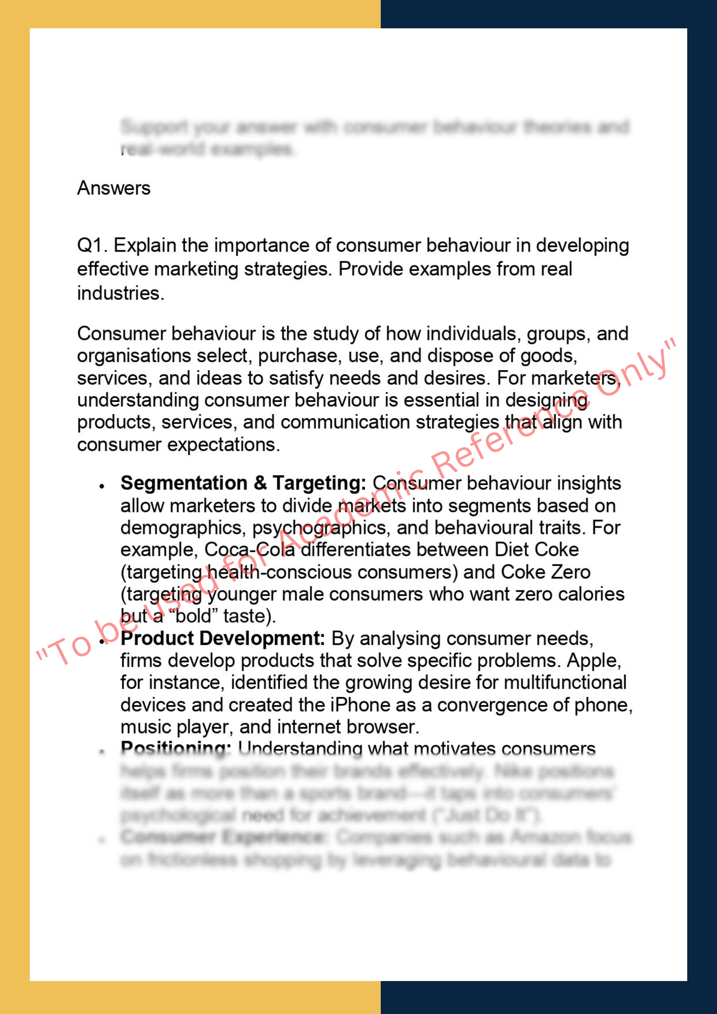 MKTG6002  – Consumer Behaviour 1