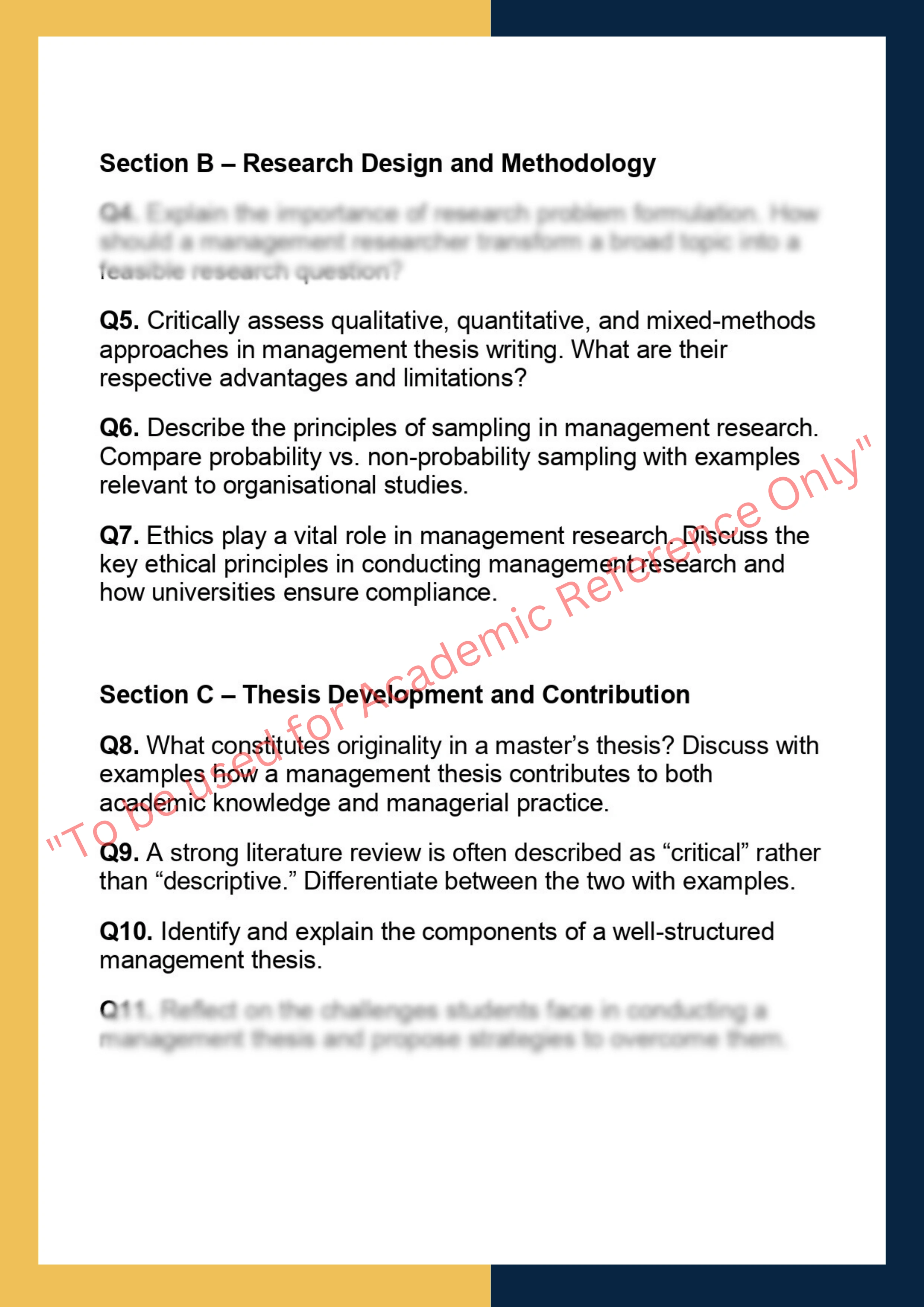 MGMT7100-  Management Thesis 1