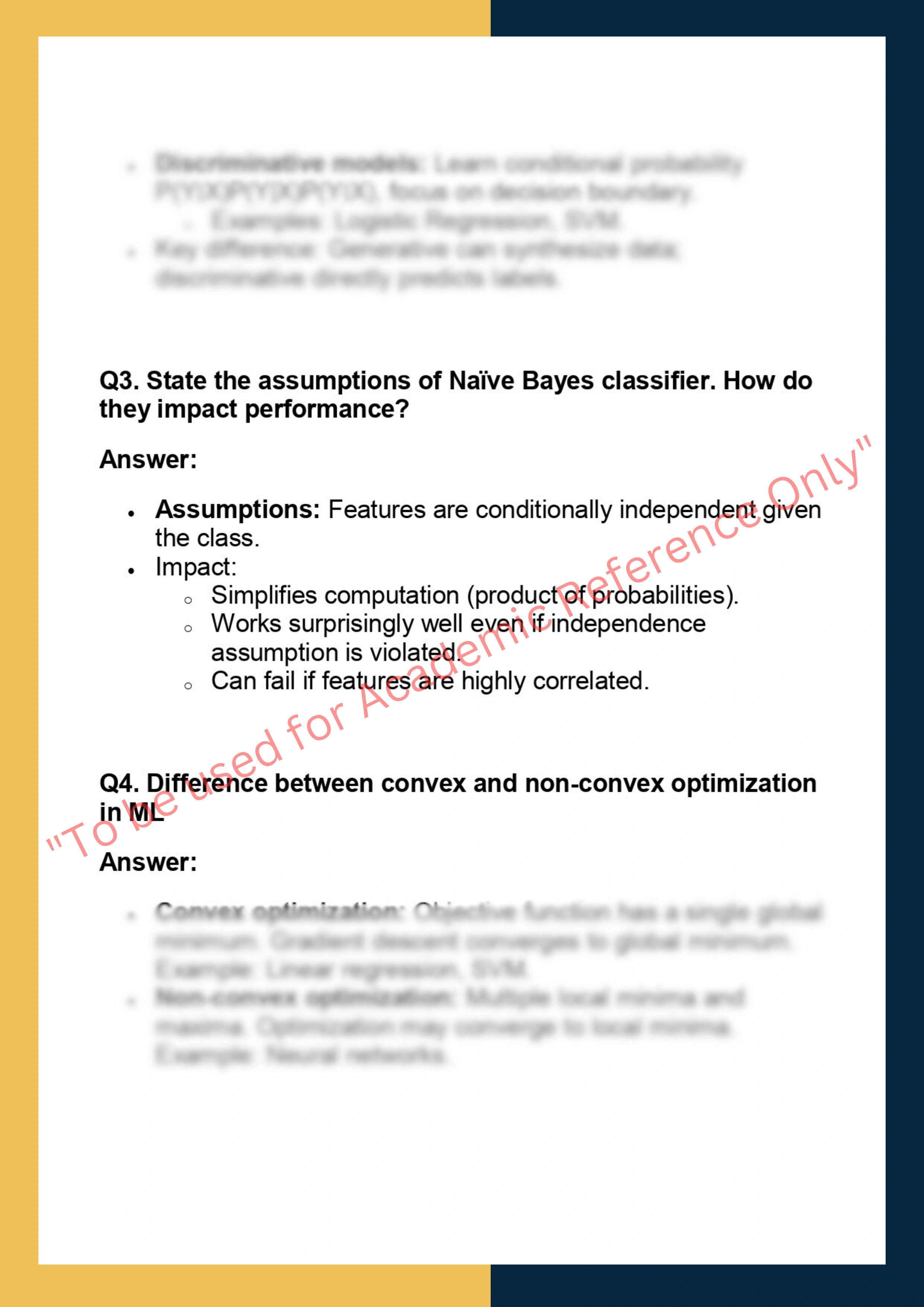 CS 589 – Machine Learning Algorithms 1