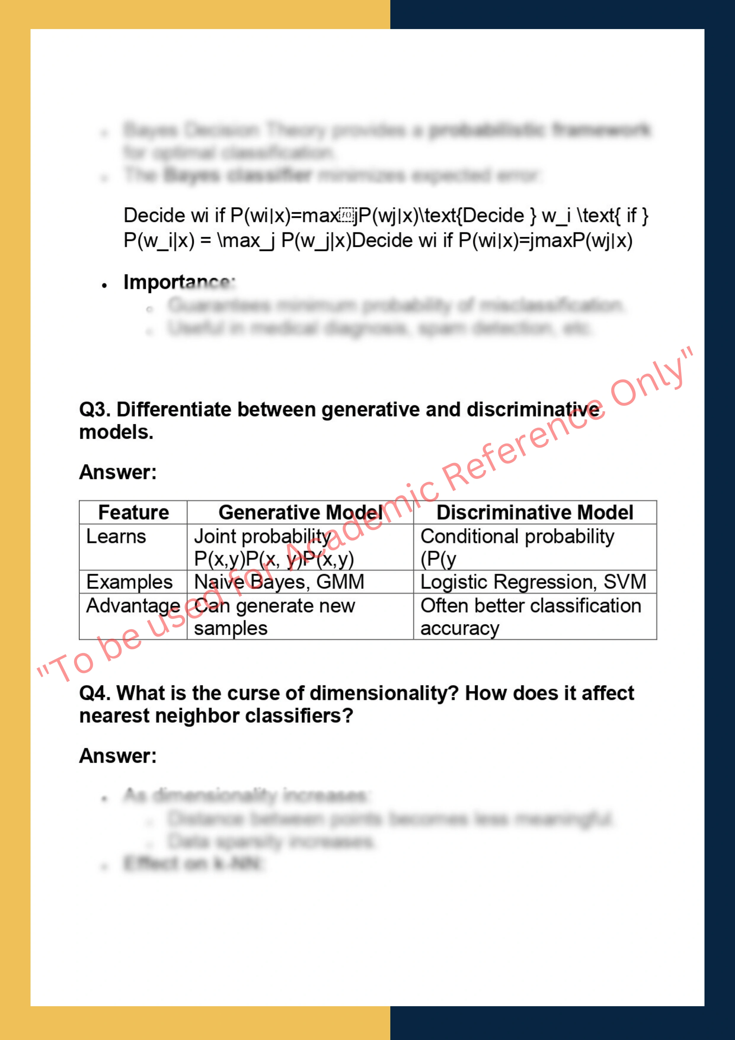 ECE 657 – Pattern Recognition and Machine  Learning 1