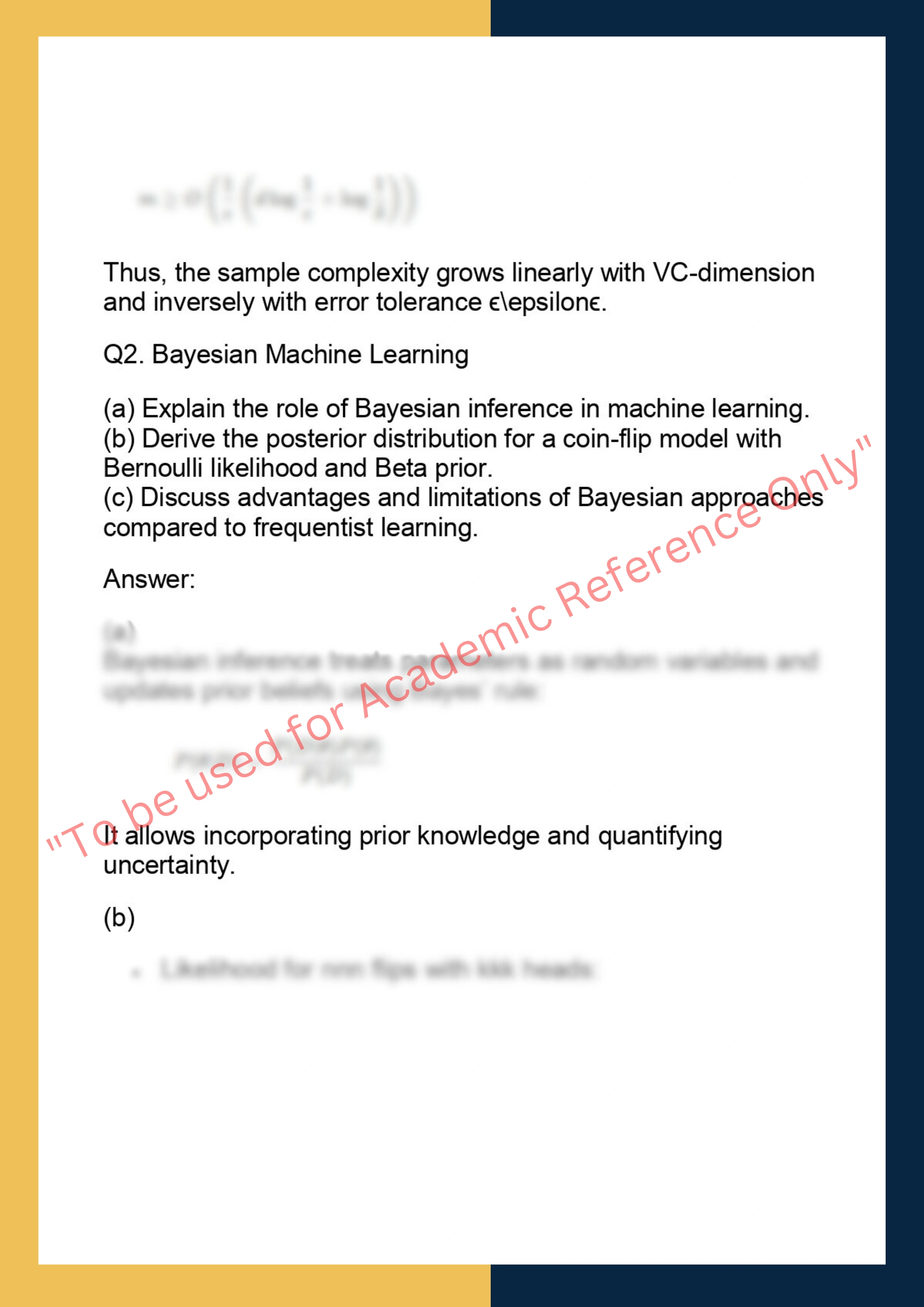 COMP70050–  Machine Learning 1