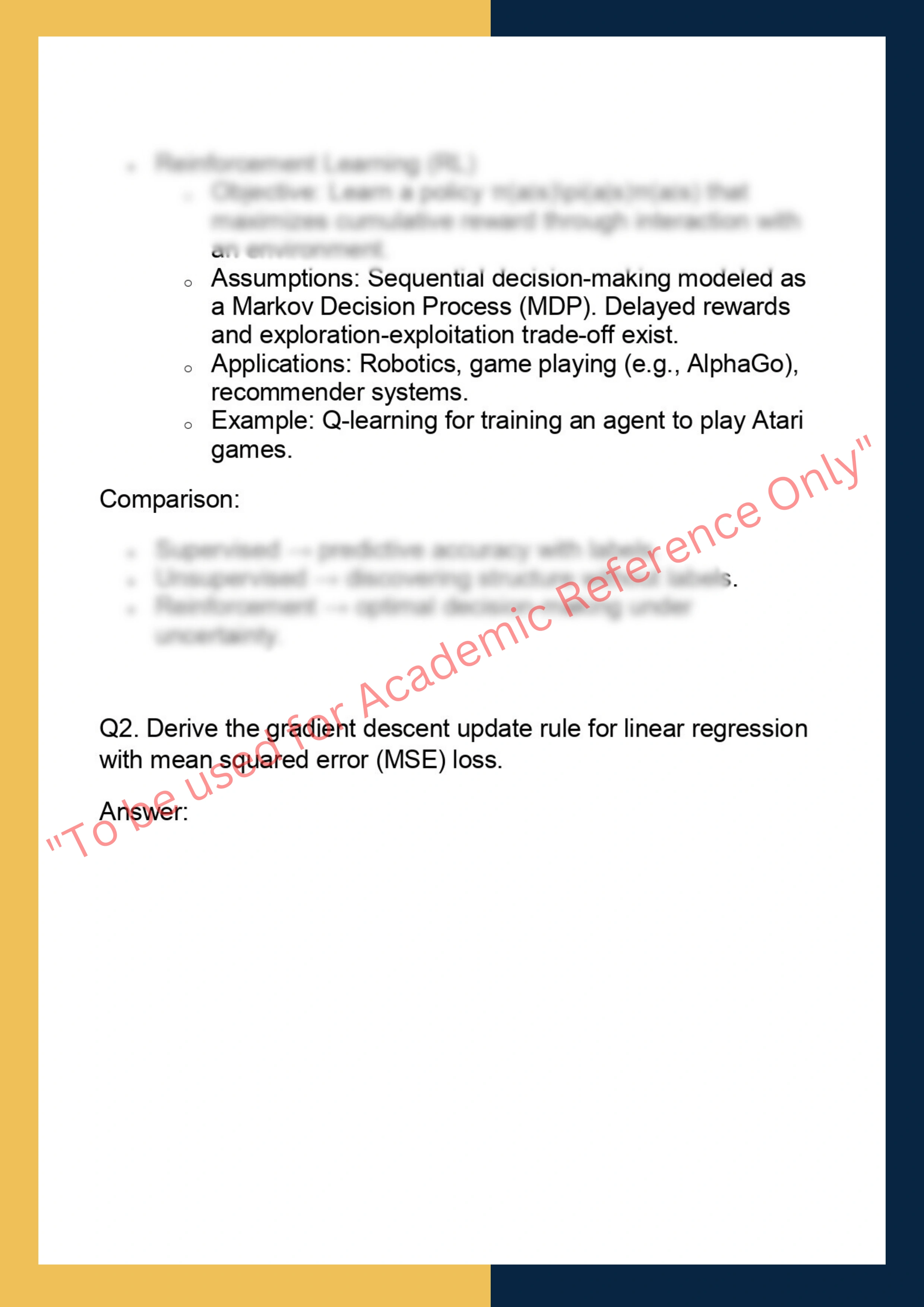 COMP7230 – Machine Learning: Principles and  Applications 1