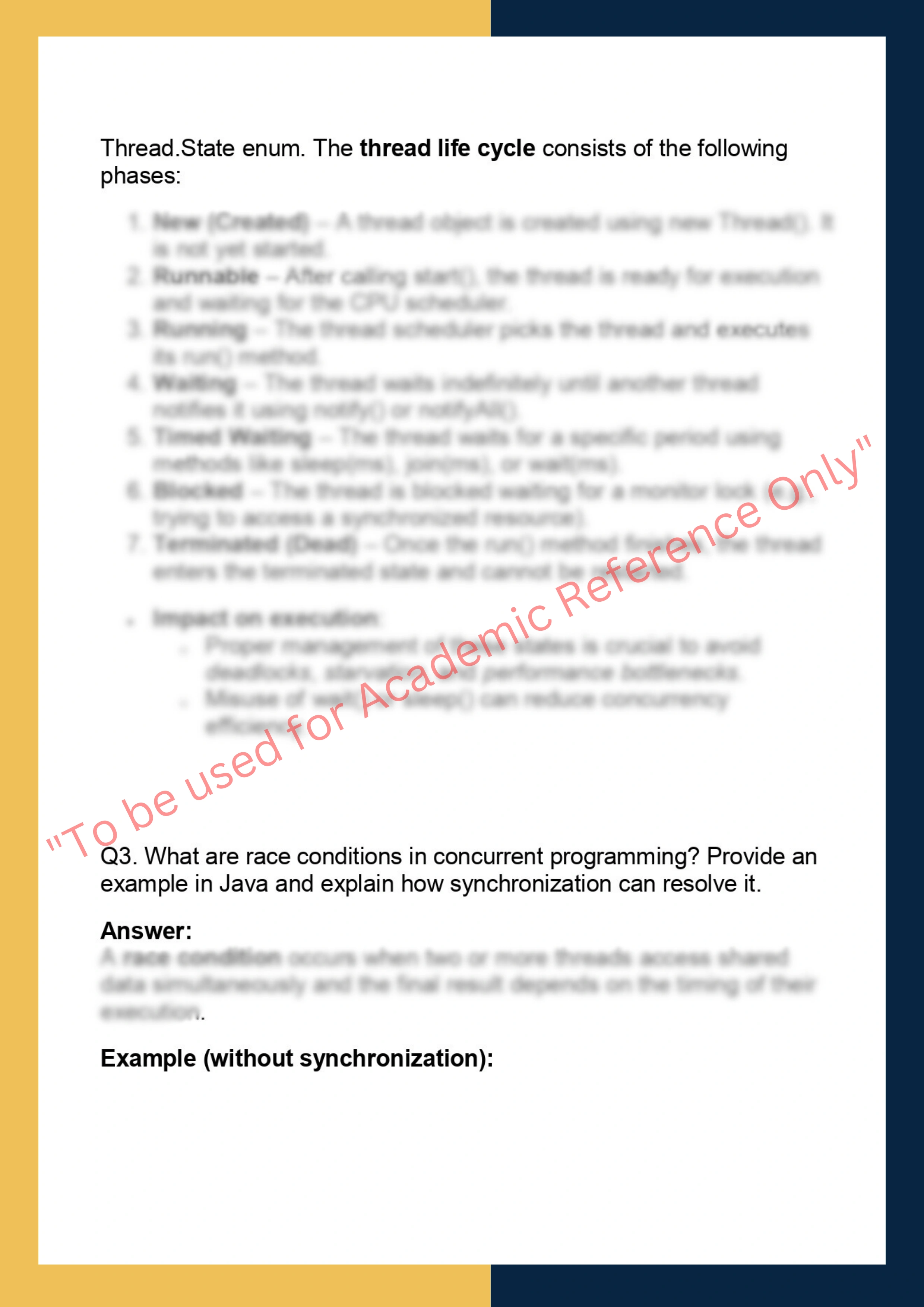 CPJT604 - Concurrent Programming with Java  Threads 1