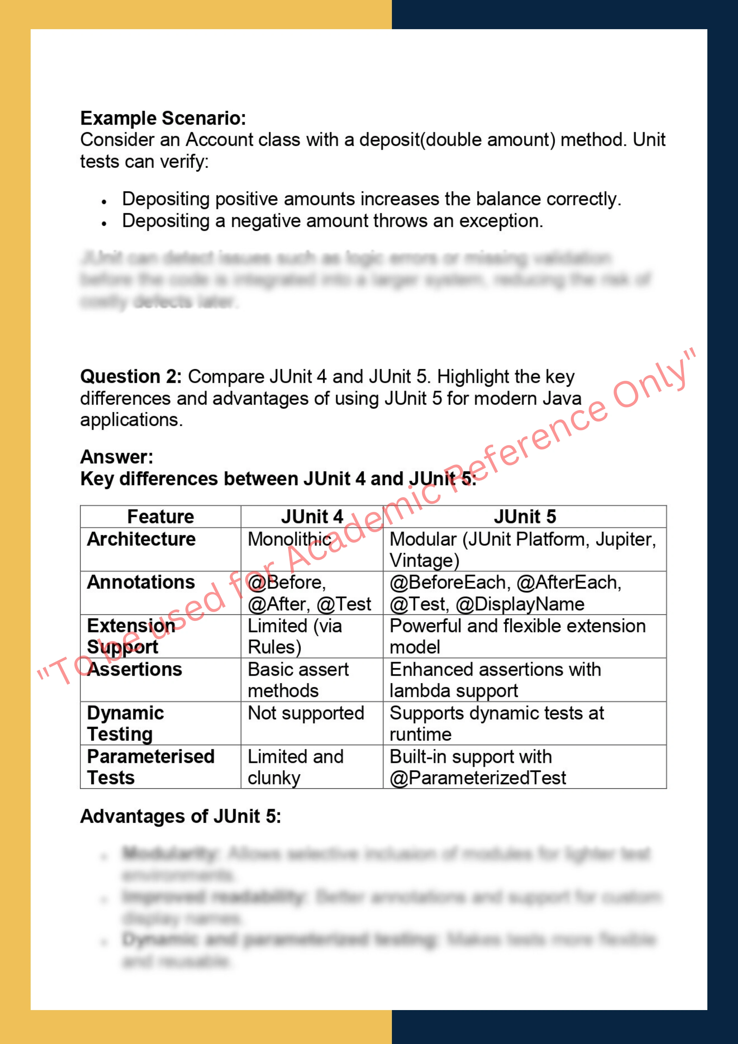 TQA615 – Testing & Quality Assurance (JUnit,  Mockito, Selenium) 1