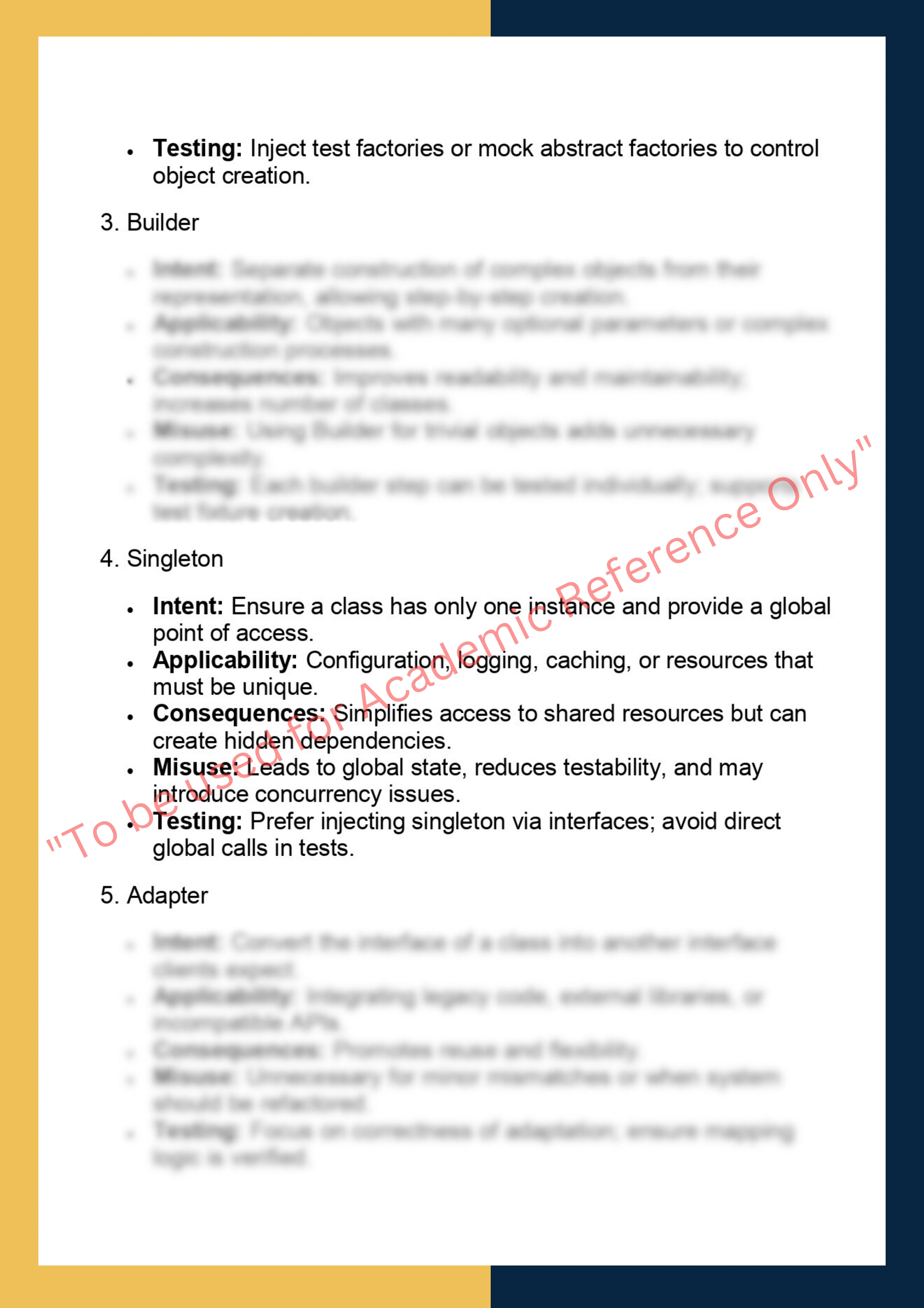 DPSA622 – Design Patterns & Software  Architecture 1