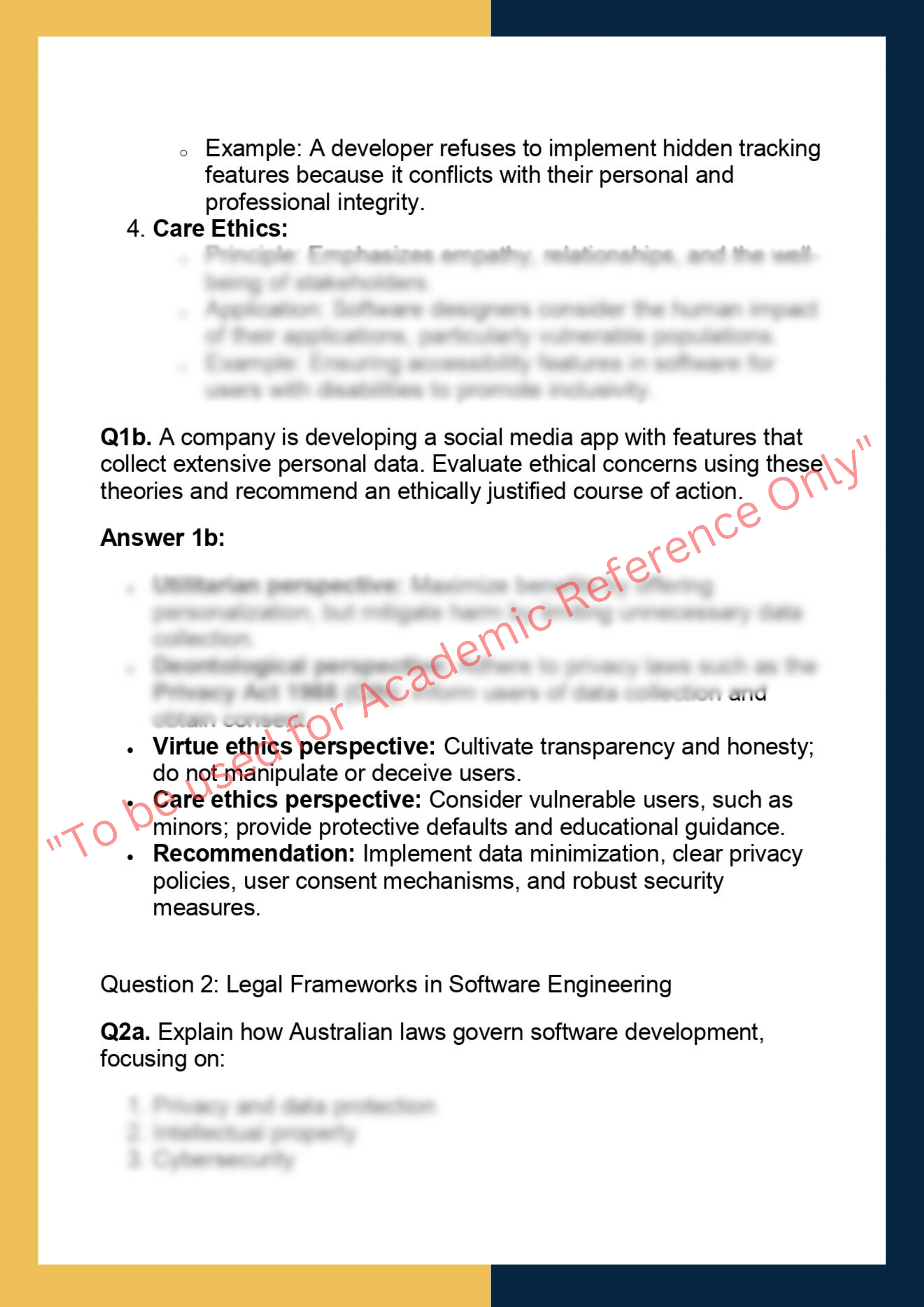 ELS634 – Ethical, Legal & Social Issues in  Software Engineering 1
