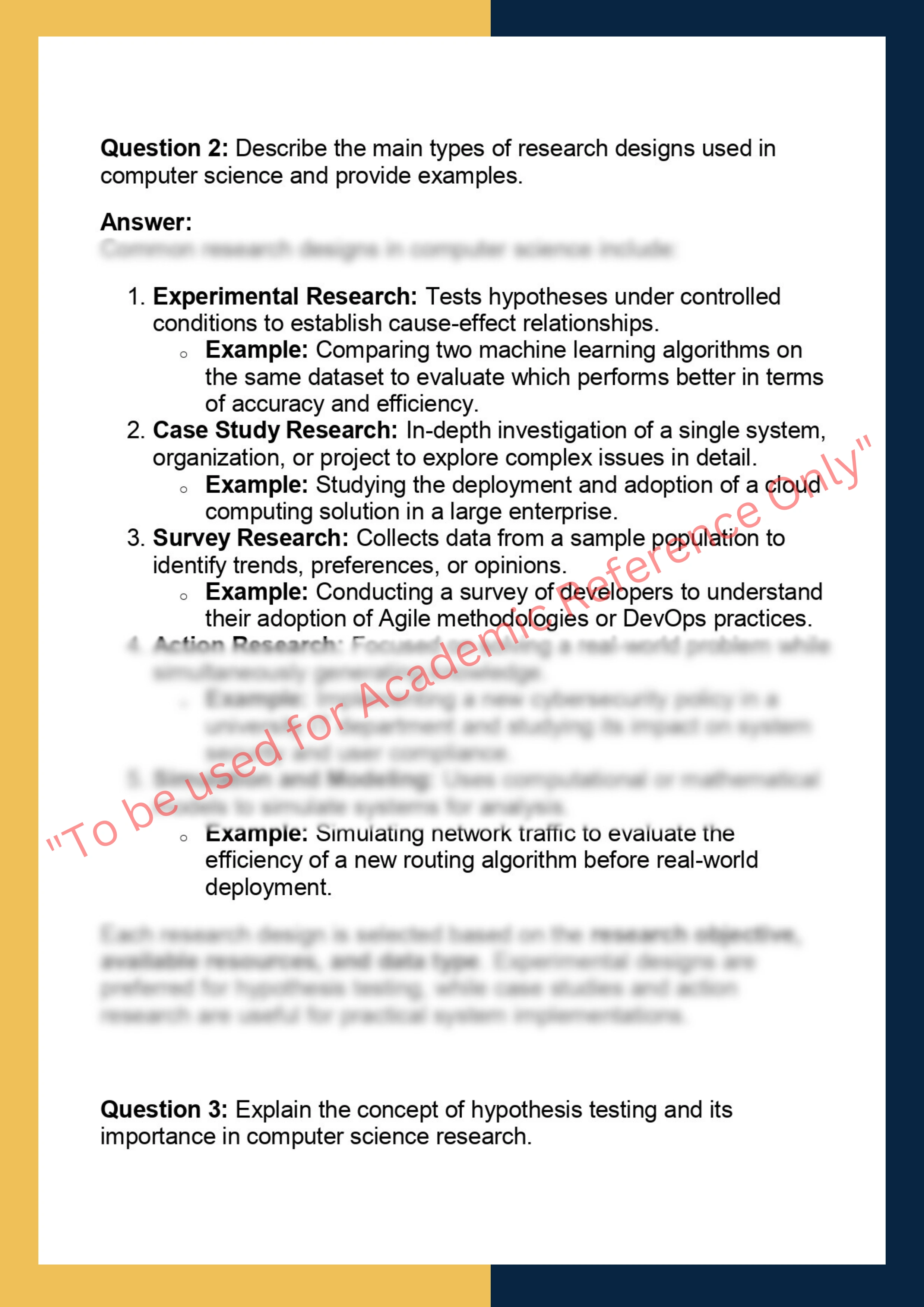 RMC638 – Research Methods in Computer  Science 1