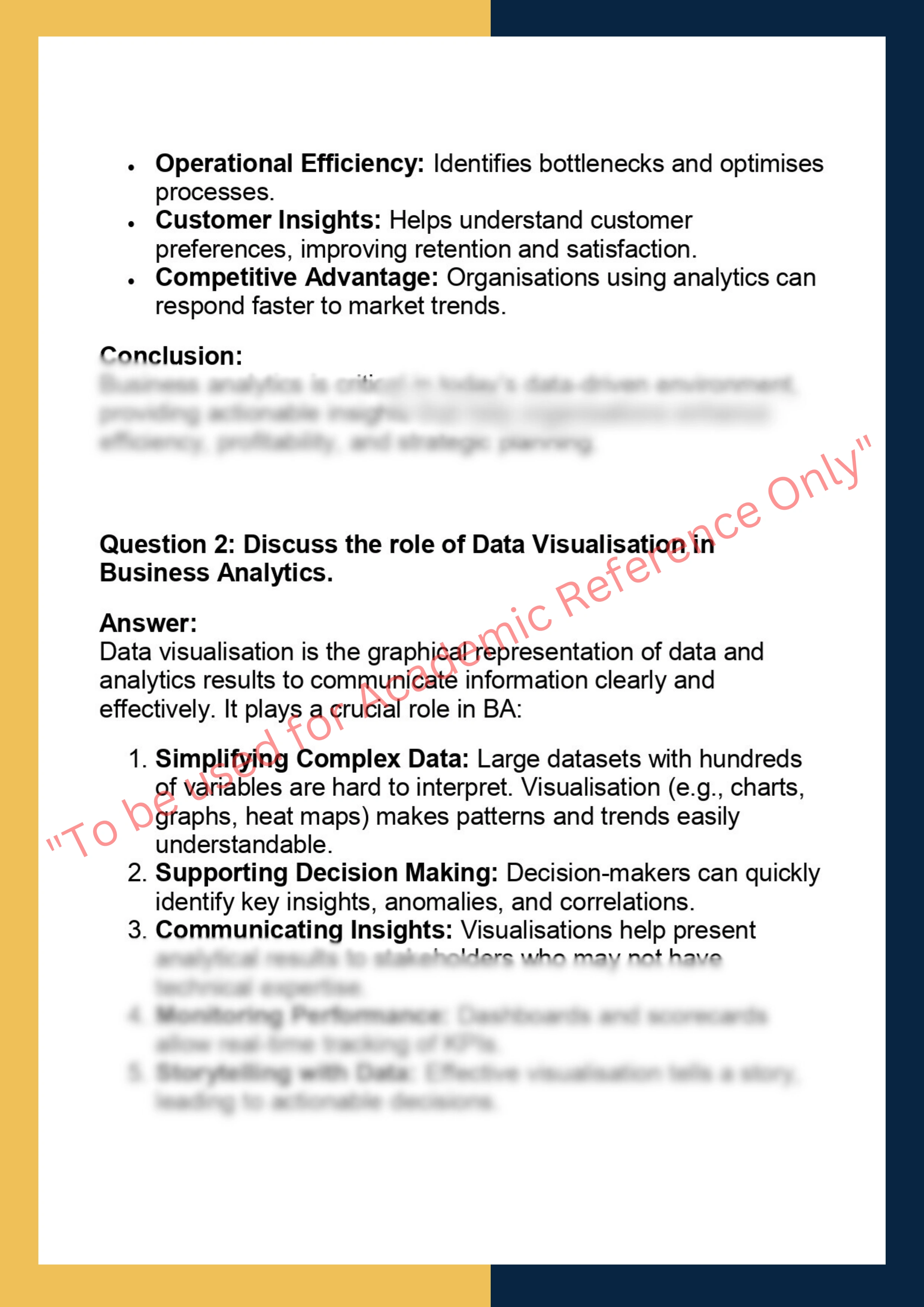INF70008 - Business Analytics and  Visualisation 1