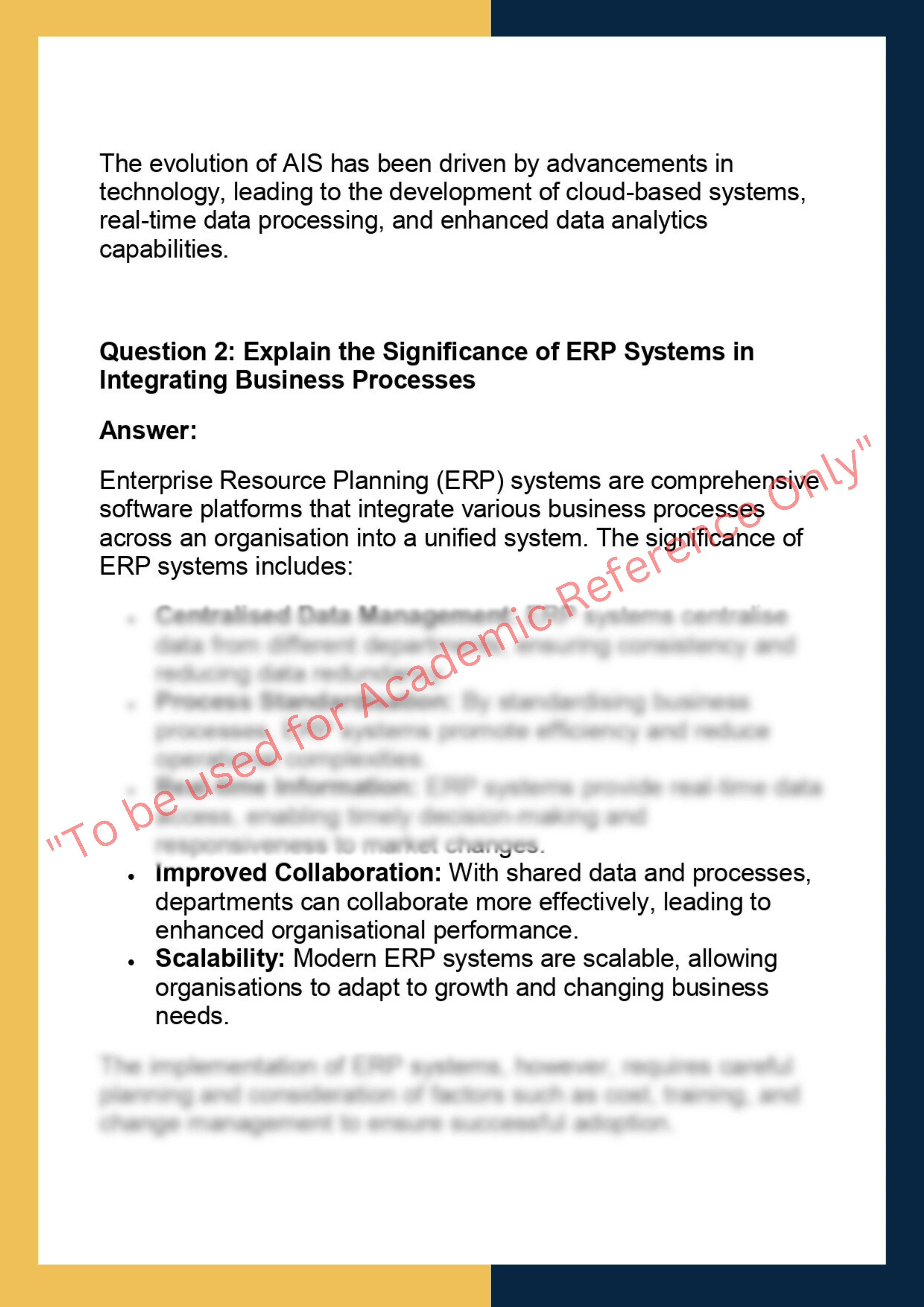 7150AFE - Accounting Information Systems 1