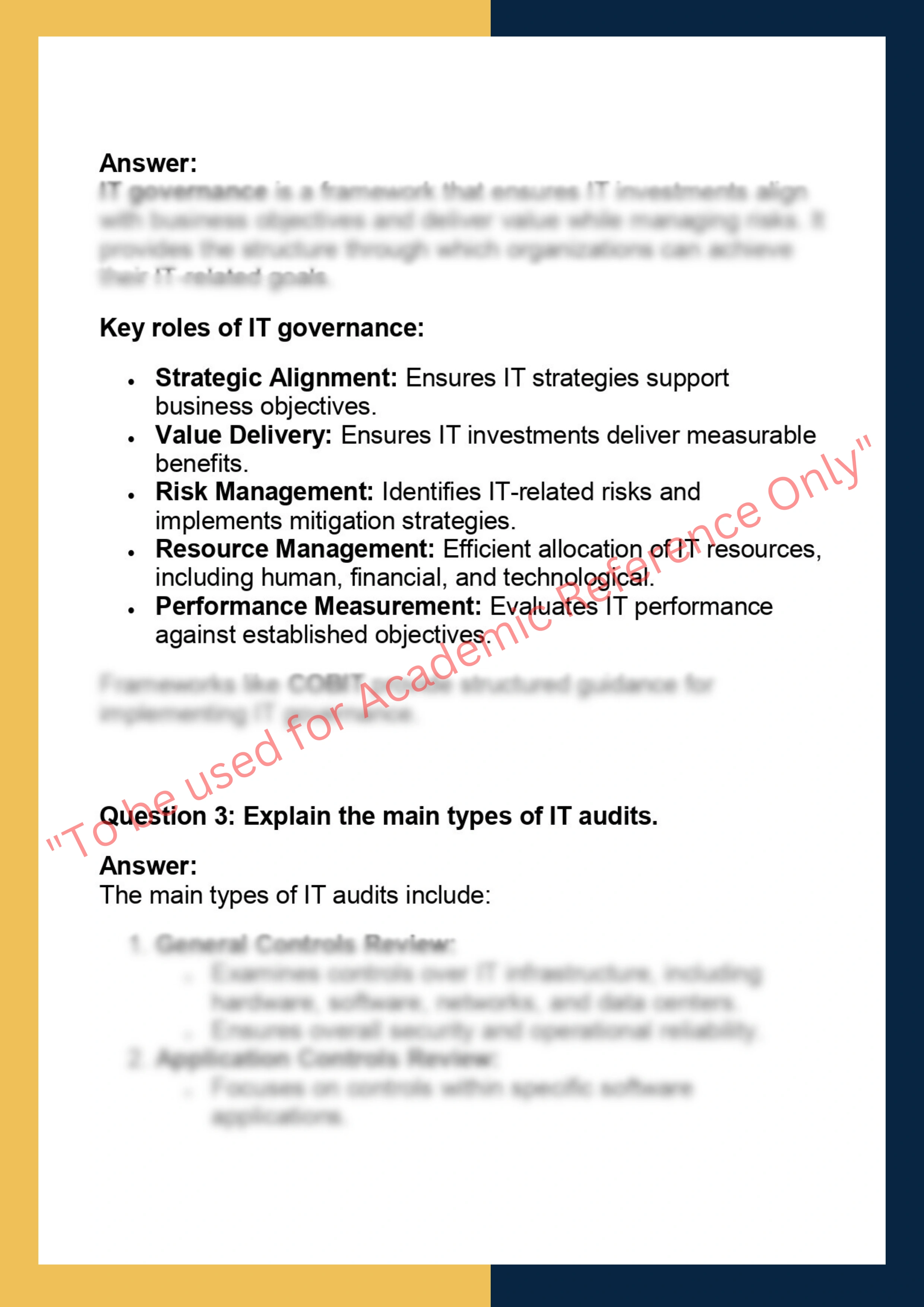 ACG6625 - Information Technology Audit 1