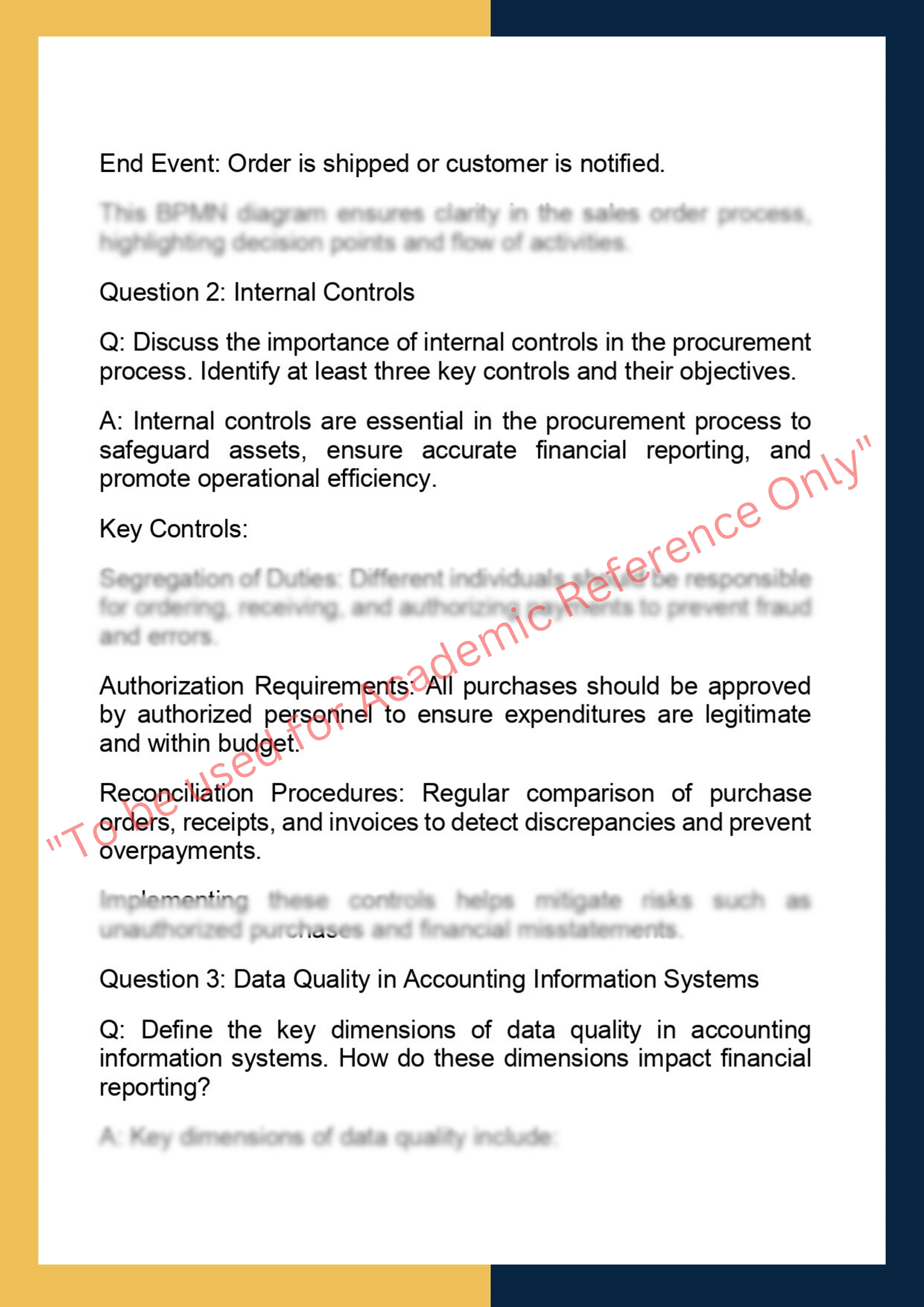 ACCT90030 - Information Processes & Control 1