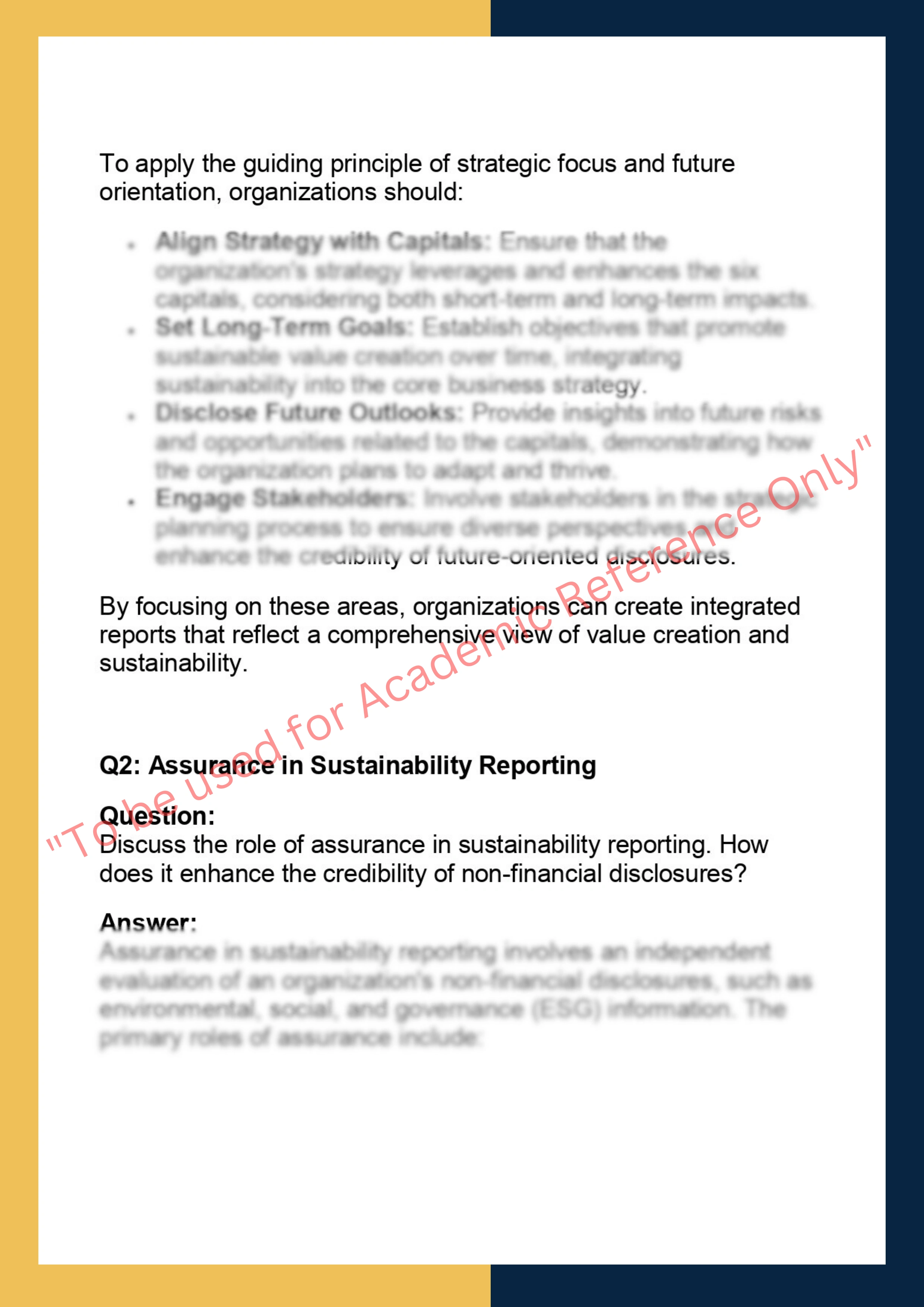 ACCT90031 - Sustainability Reporting &  Management 1