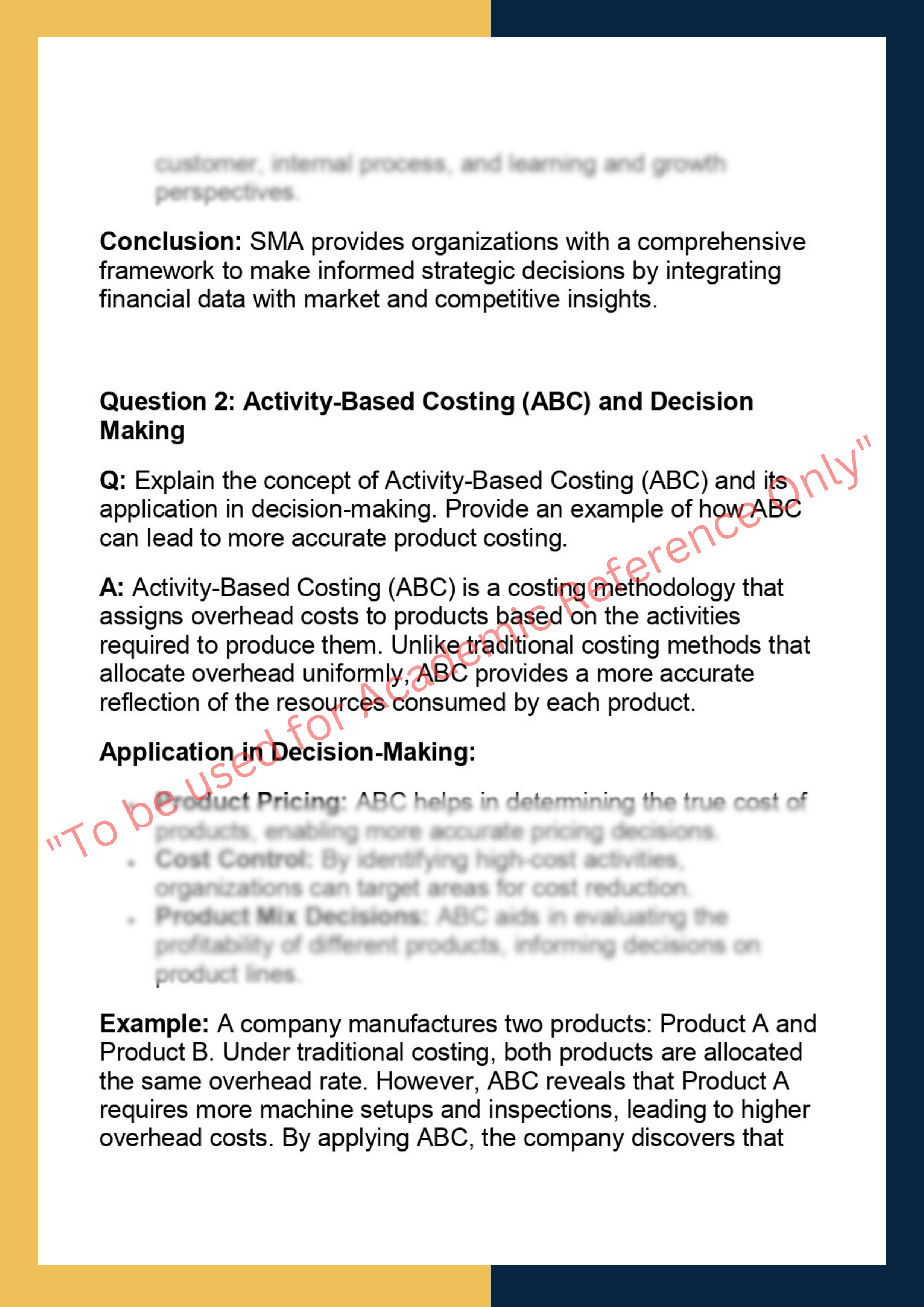 ACCT4440 -  Management Accounting- Issues  and Perspectives 1