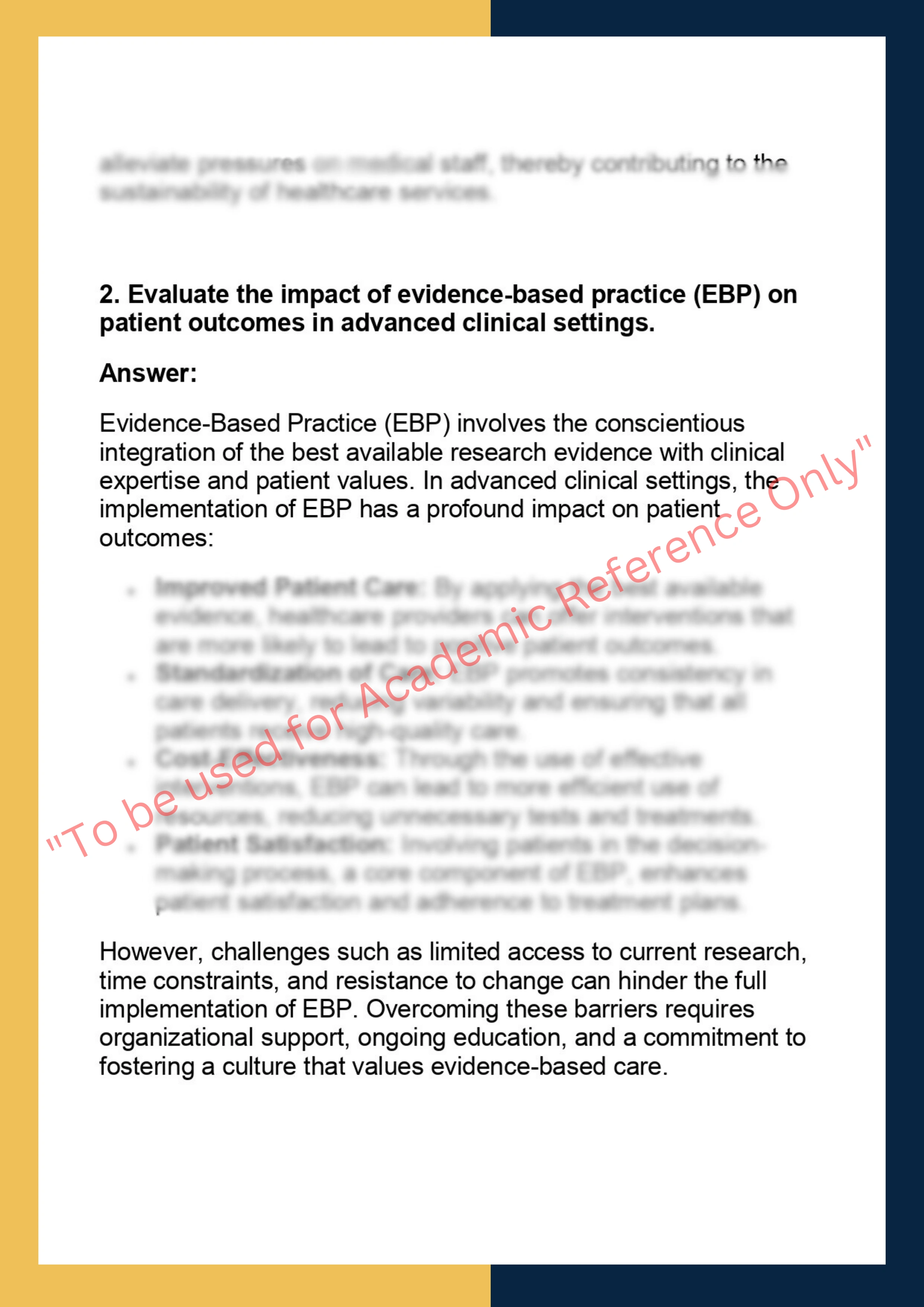 NUR2 – Advanced Clinical Practice 1