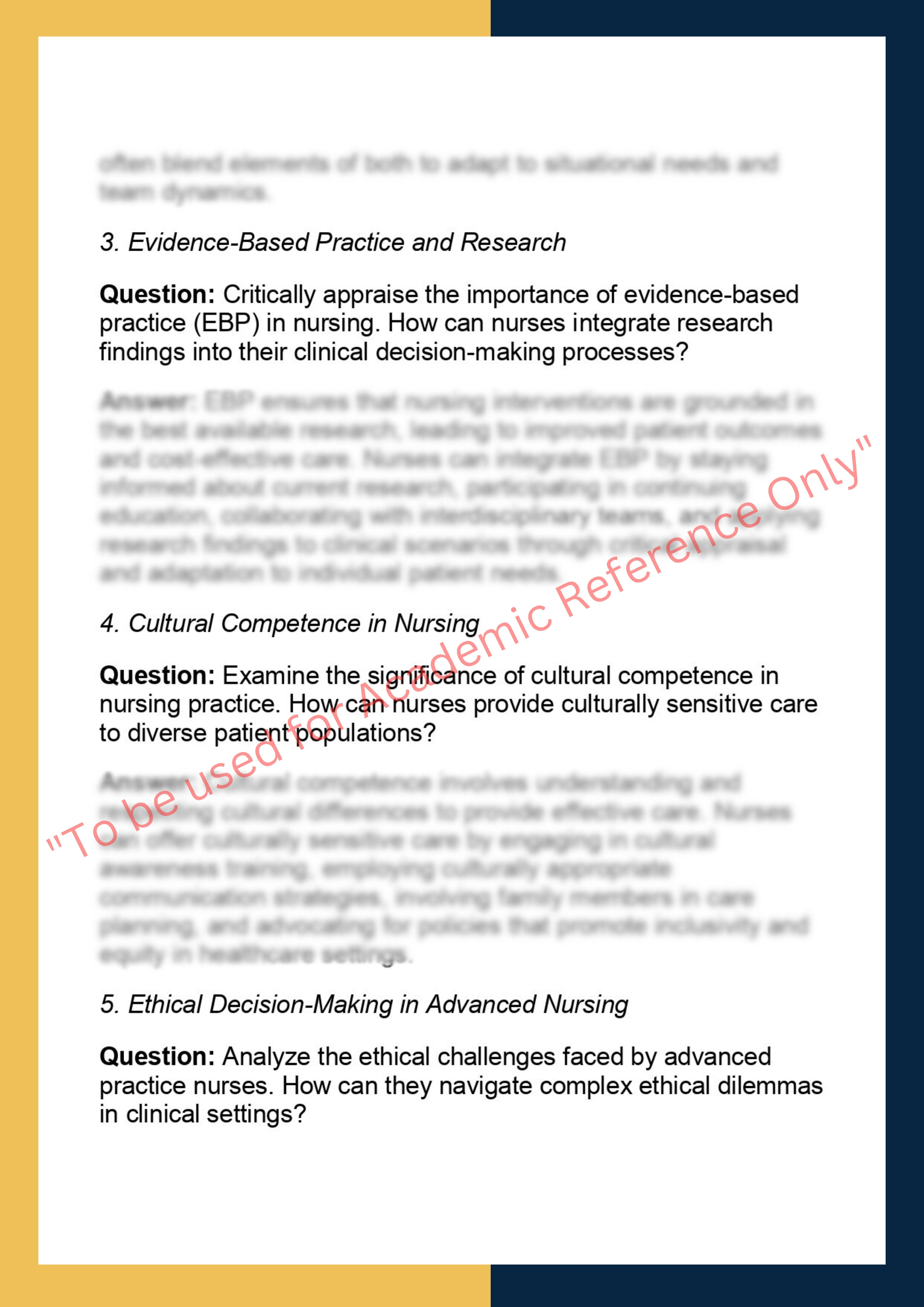 M6006 – Master of Advanced Nursing 1