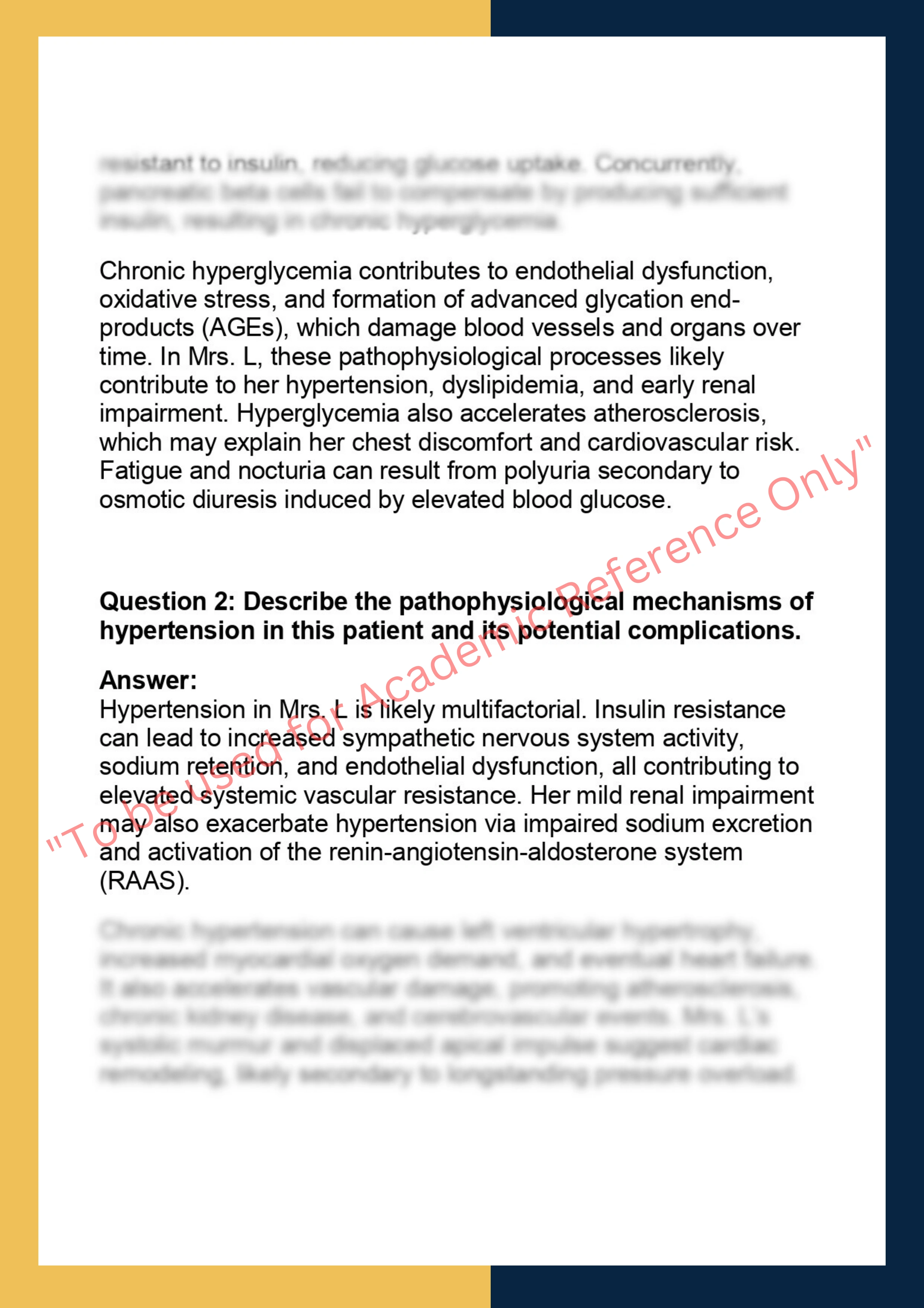 NURS 531 – Pathophysiology for Advanced  Practice Nursing 1