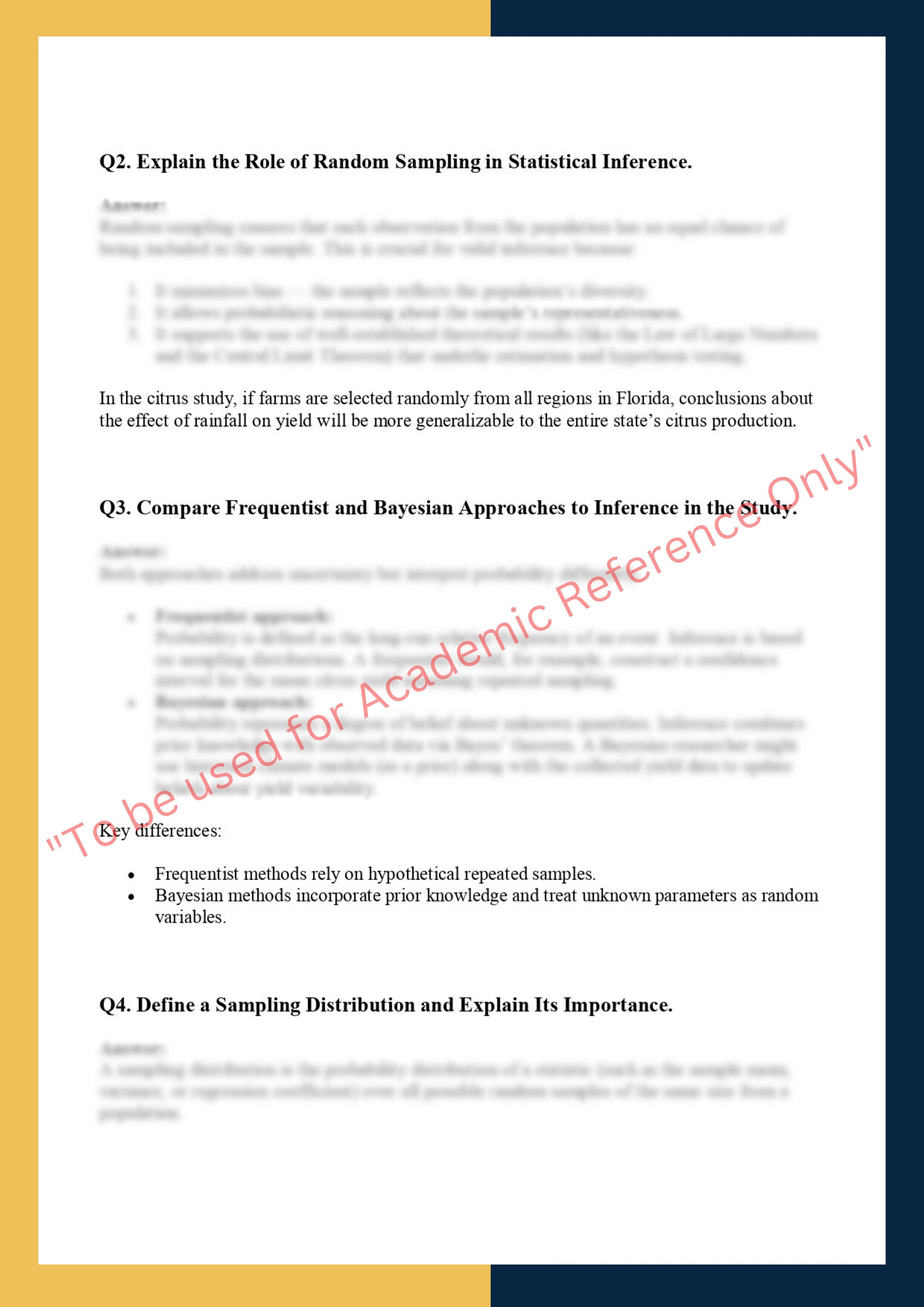 STA 521 – Probability & Statistical  Inference 1