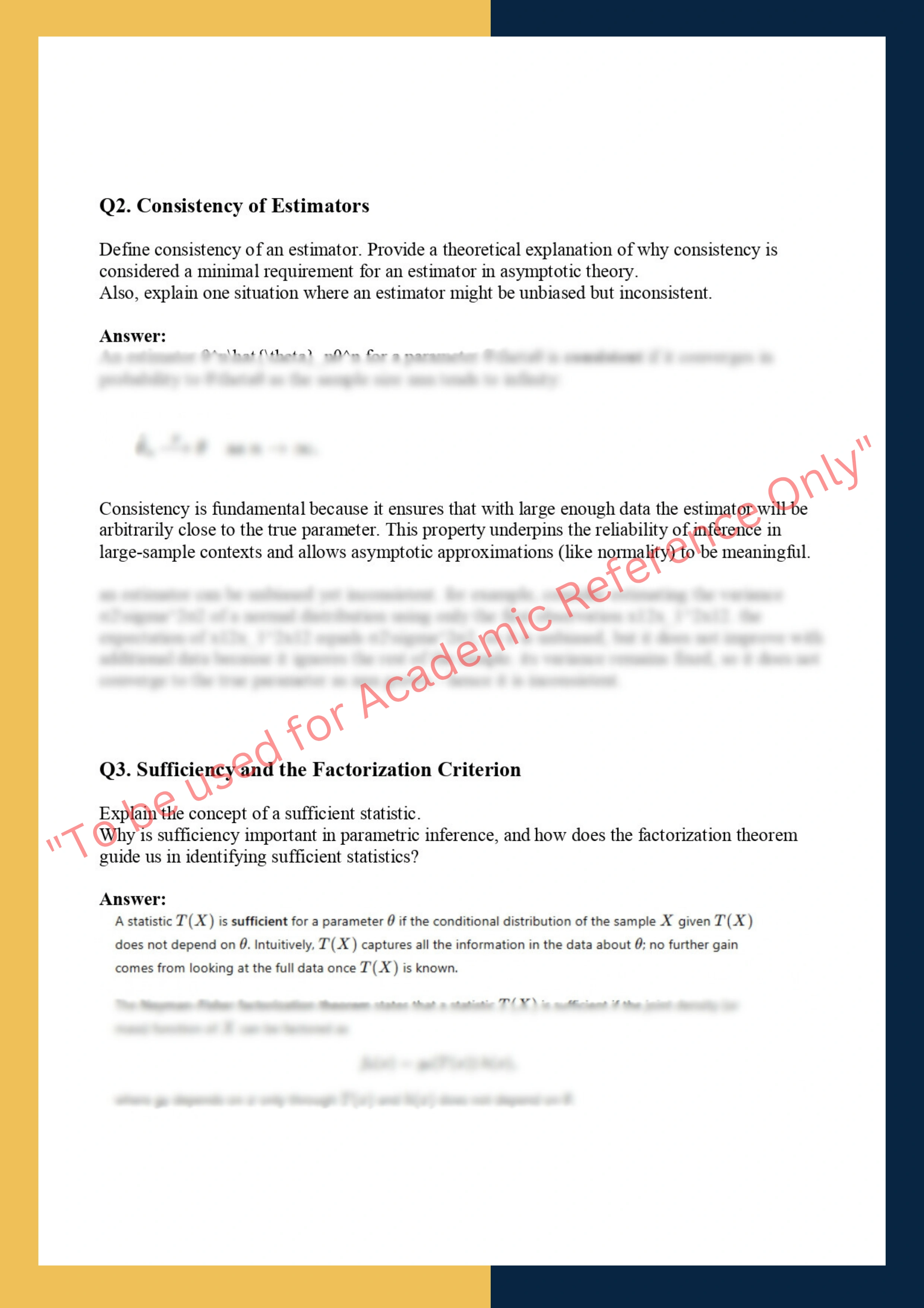 STAT 602 –  Statistical Theory II 1