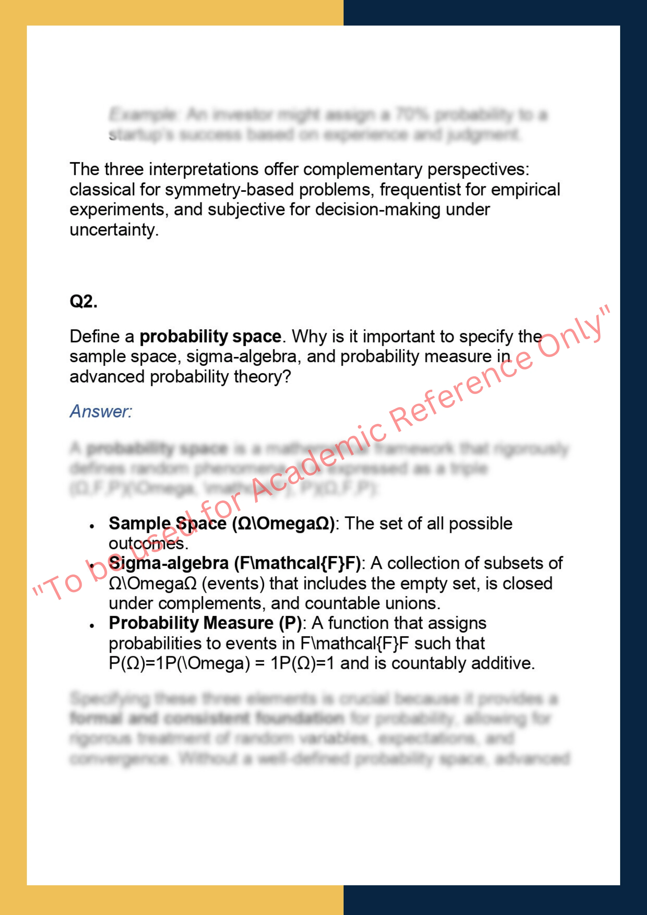 MATH 5100  – Probability Theory 1