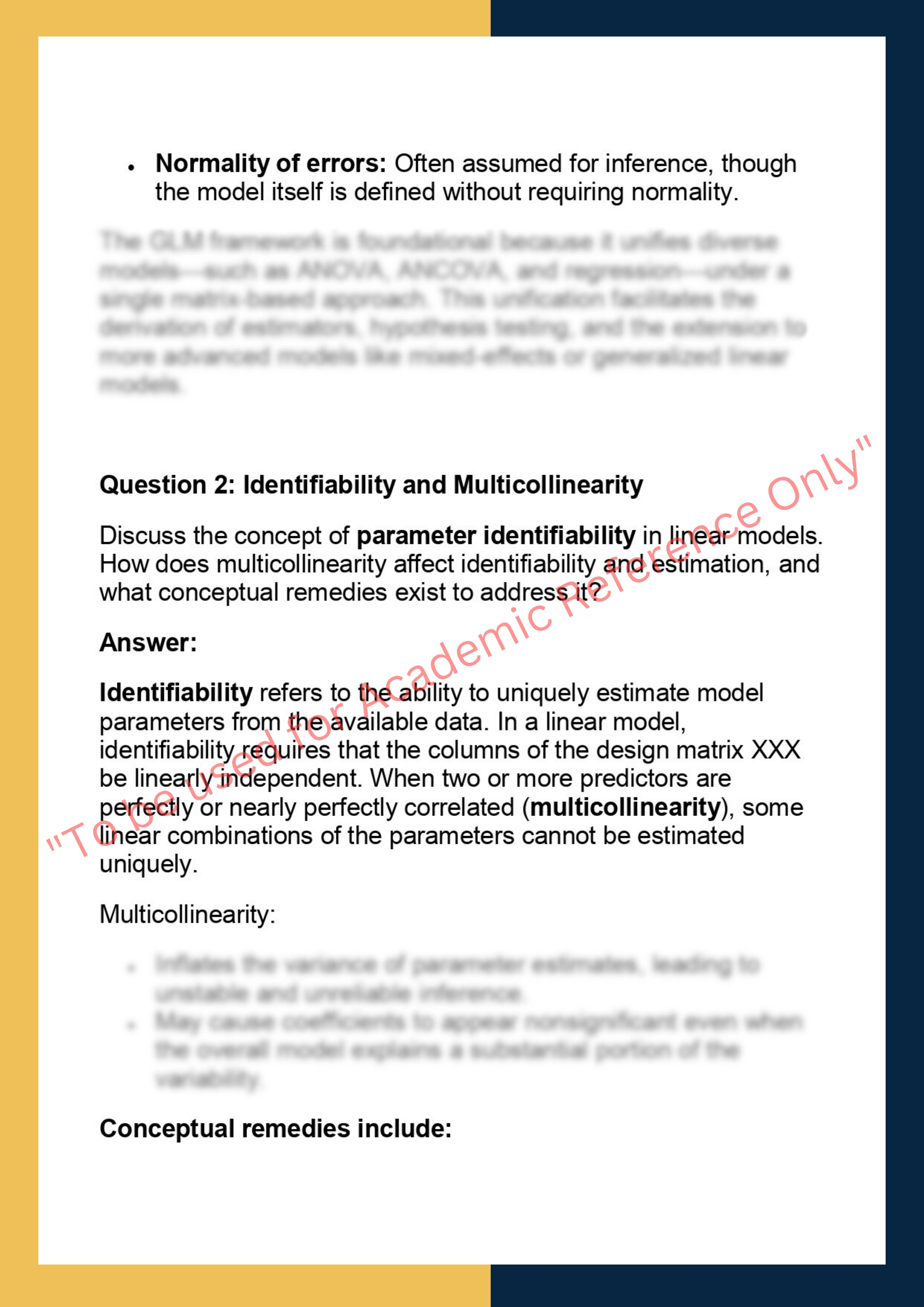 STAT 670- Advanced Linear Models 1