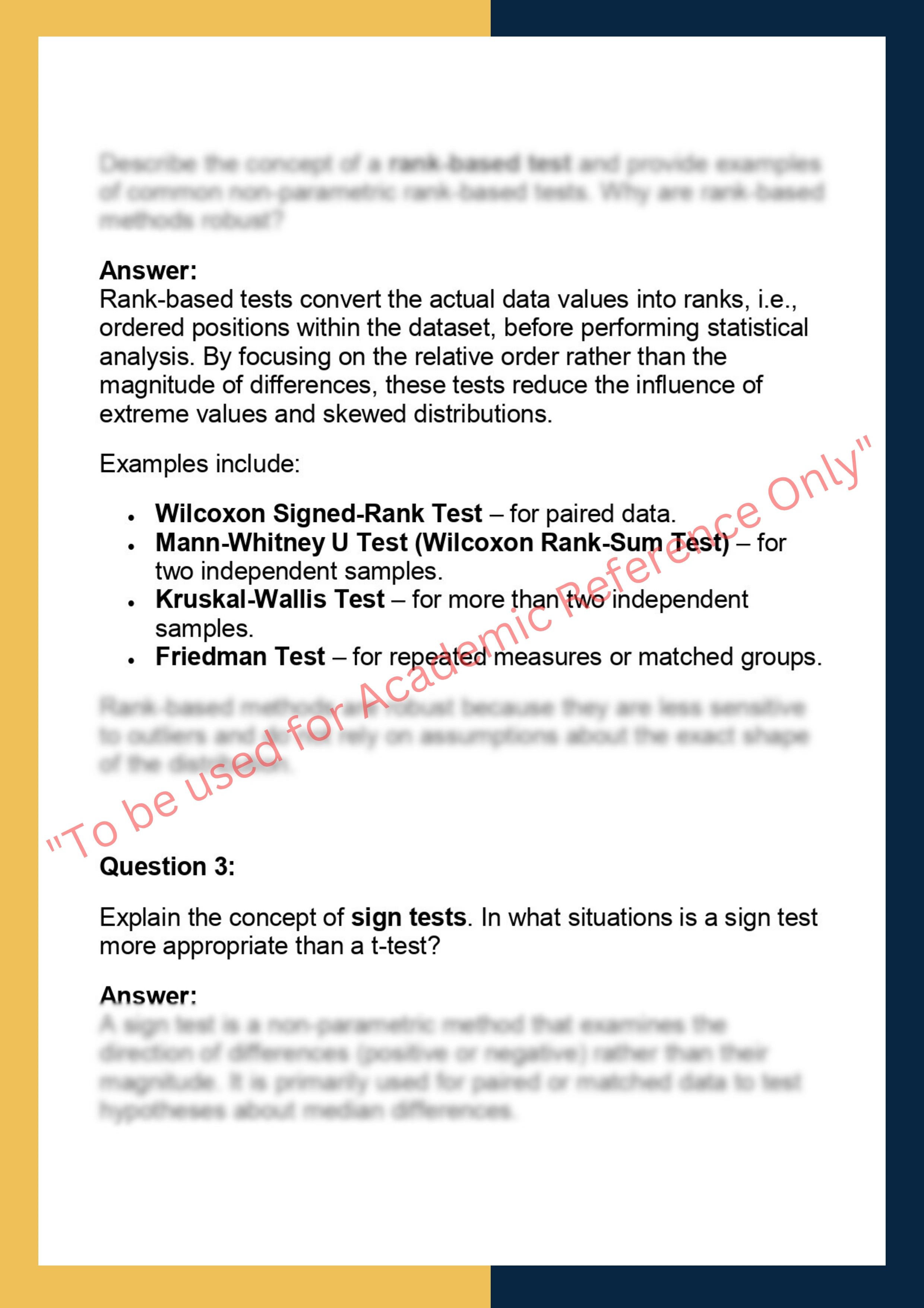 STAT 585 –  Non-Parametric Methods 1