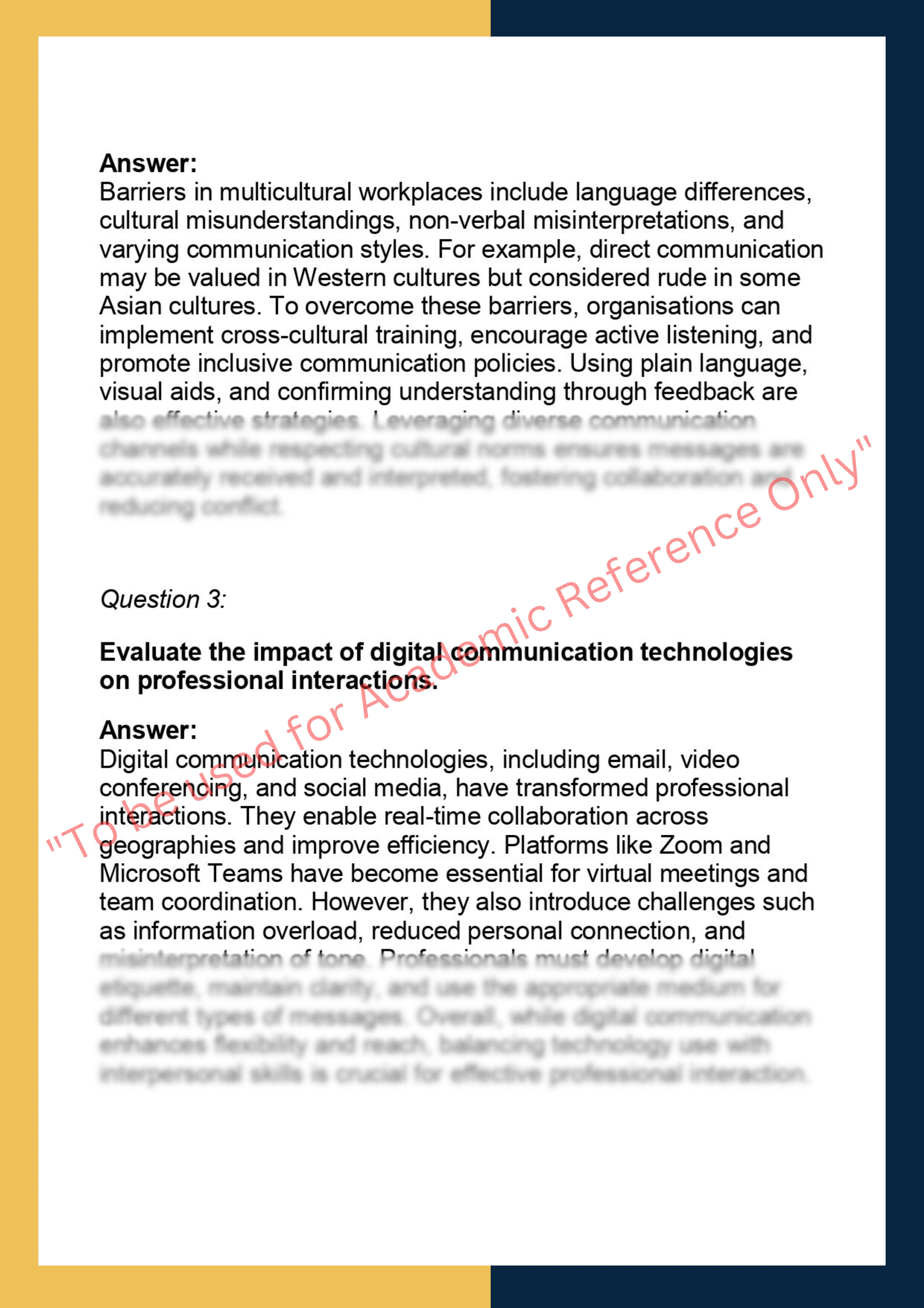 COM101  – Communication Skills 1