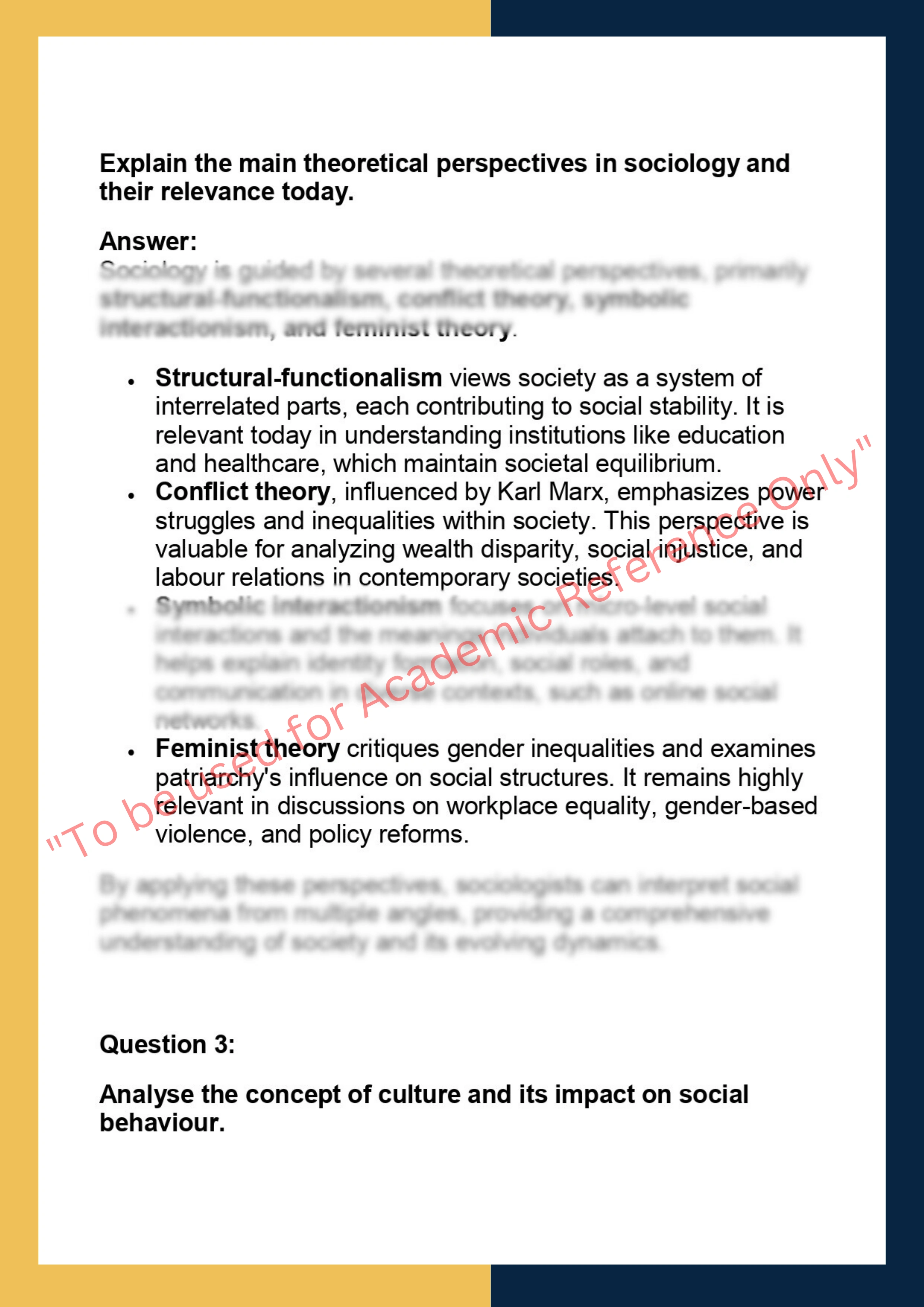 SOC101 –  Introduction to Sociology 1