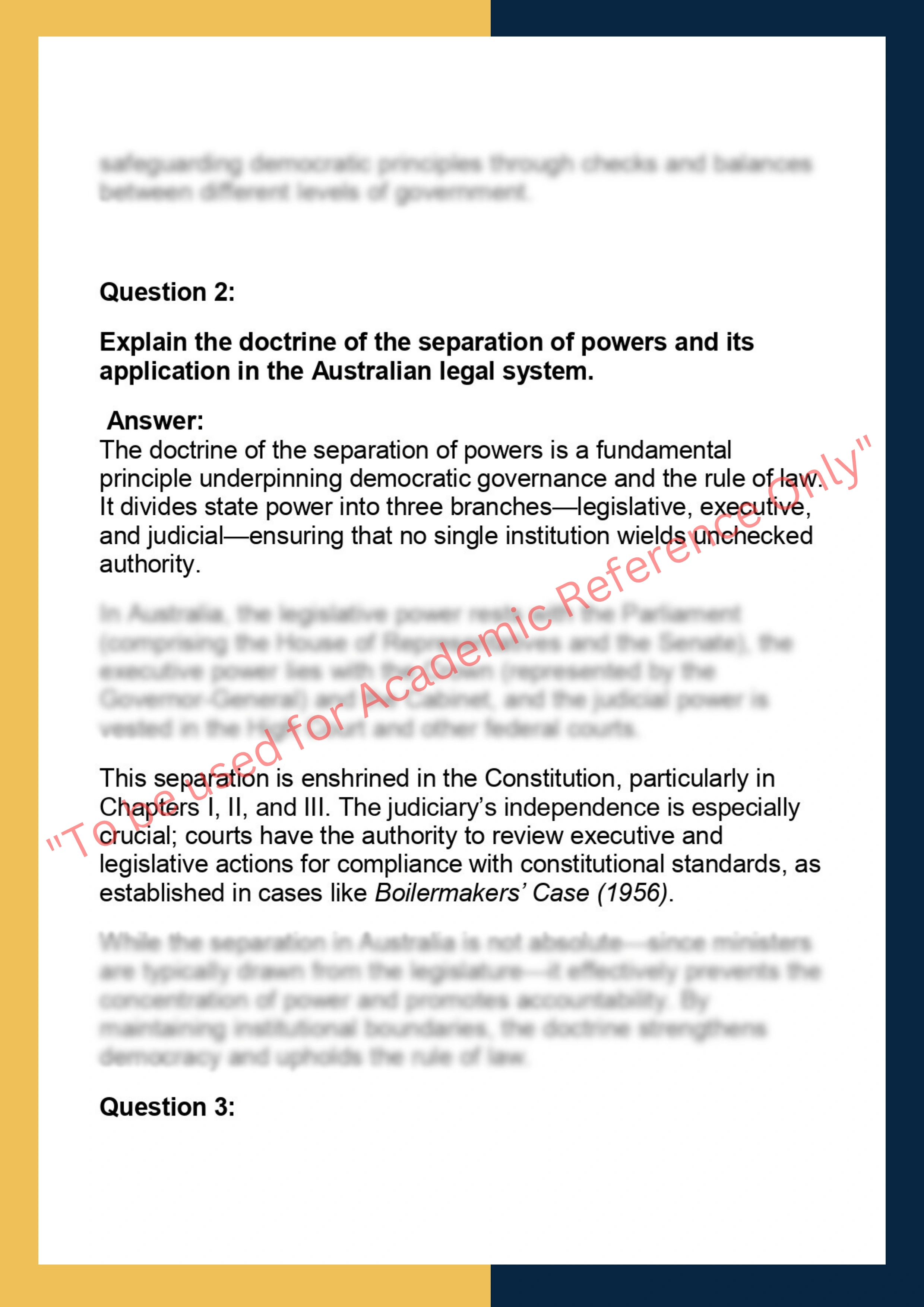 LAW101 – Introduction to Law Assignment 1