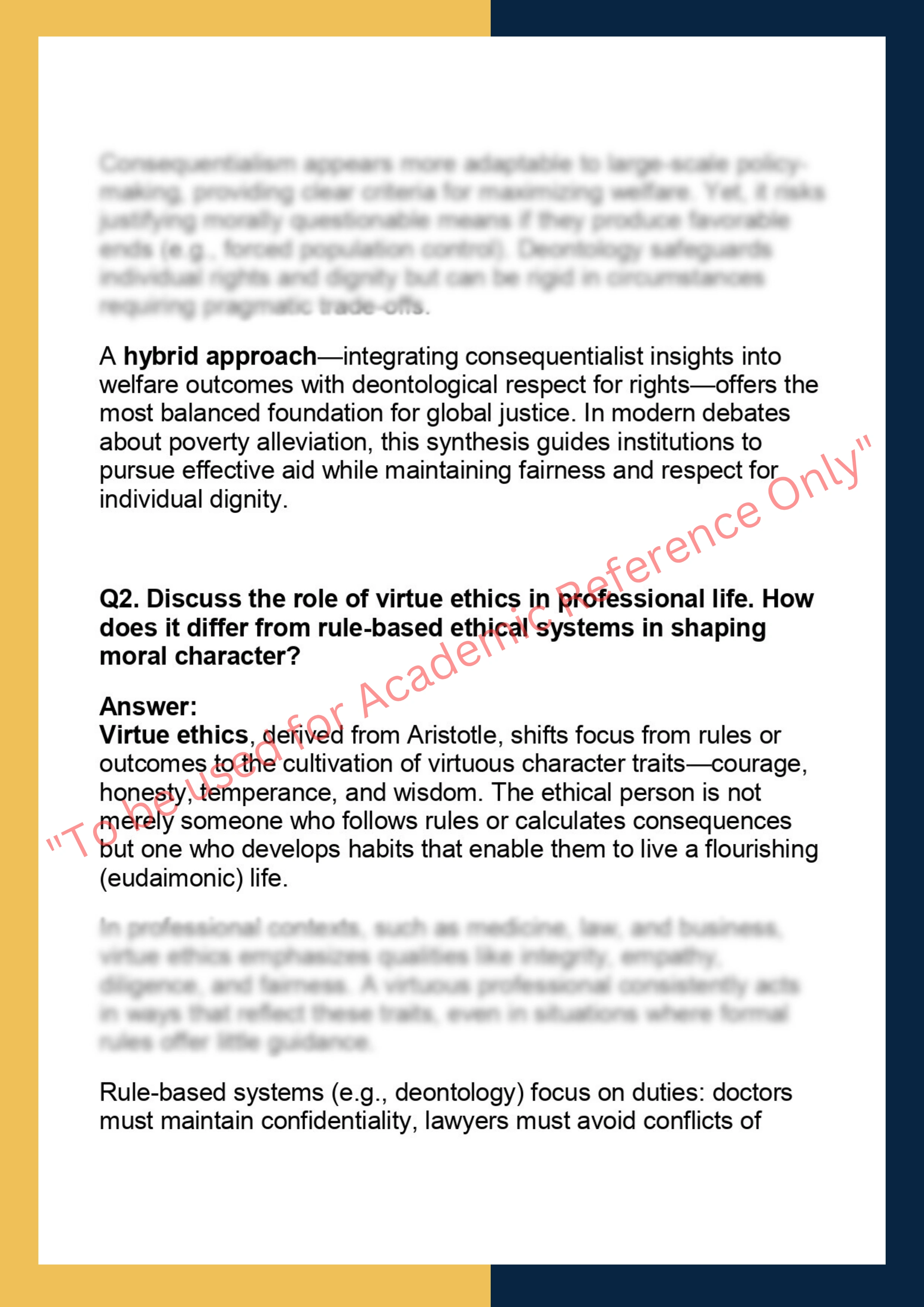 PHI201 – Ethics 1
