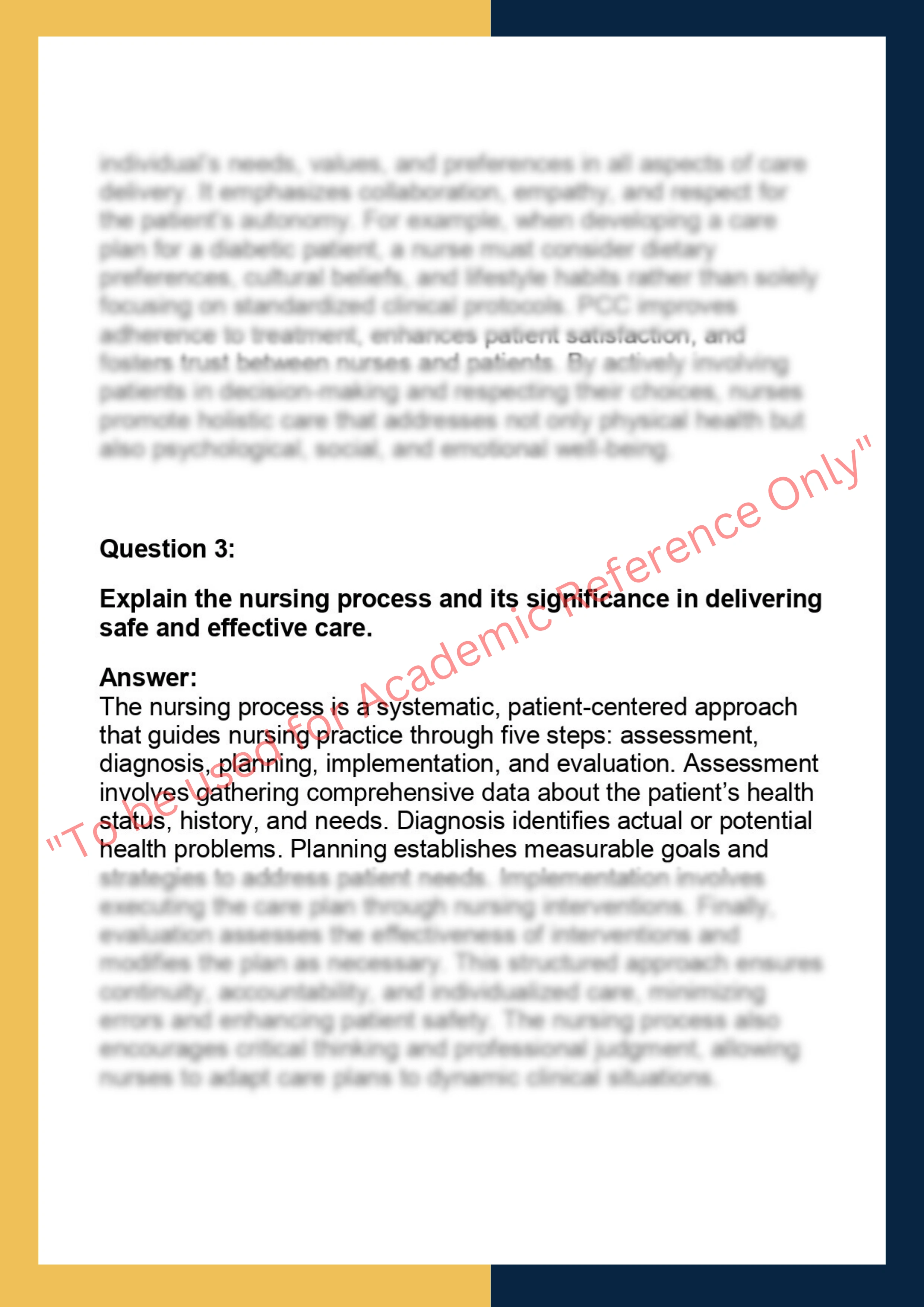 NUR101 – Nursing Fundamentals 1