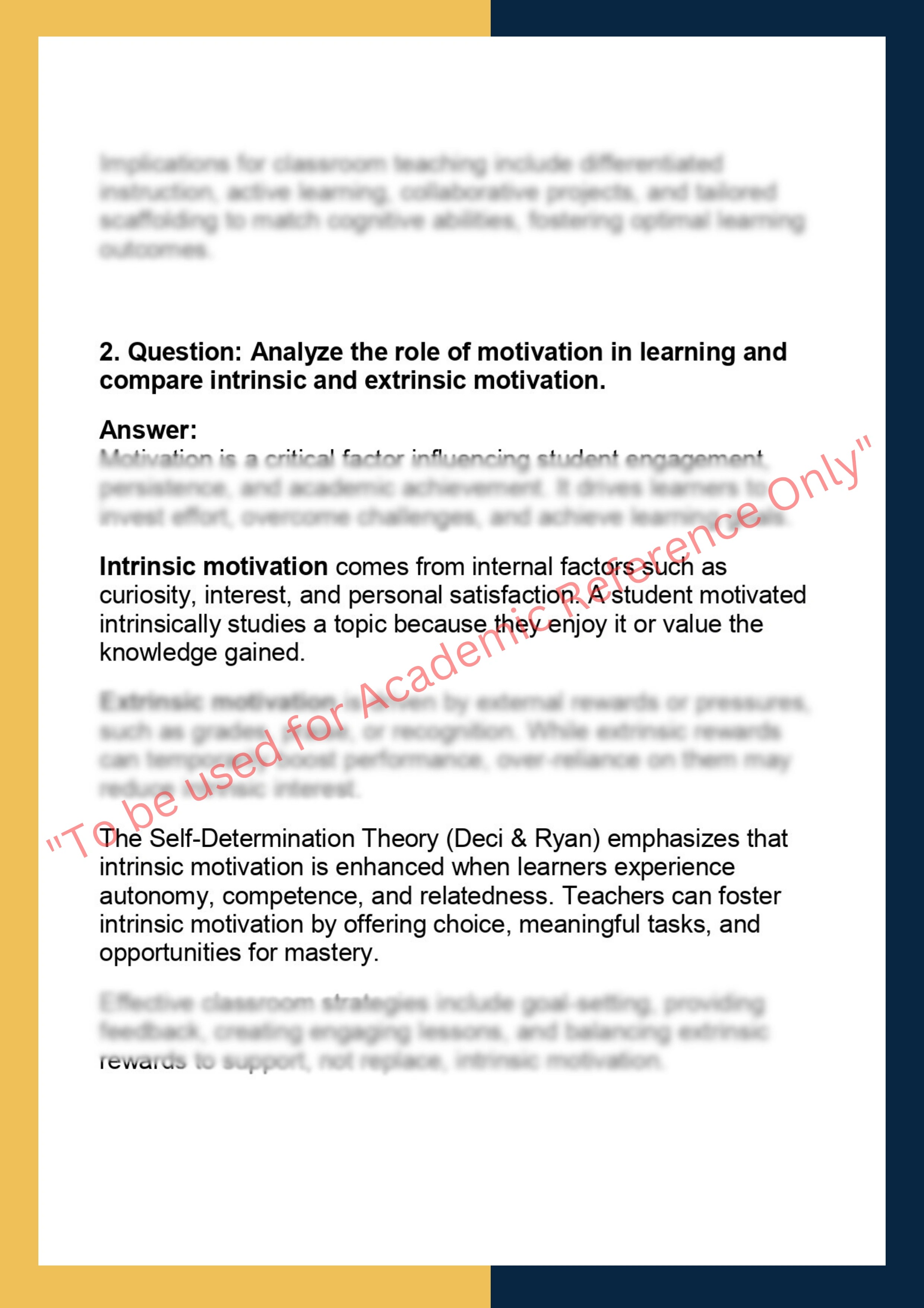 EDU201 – Educational Psychology 1