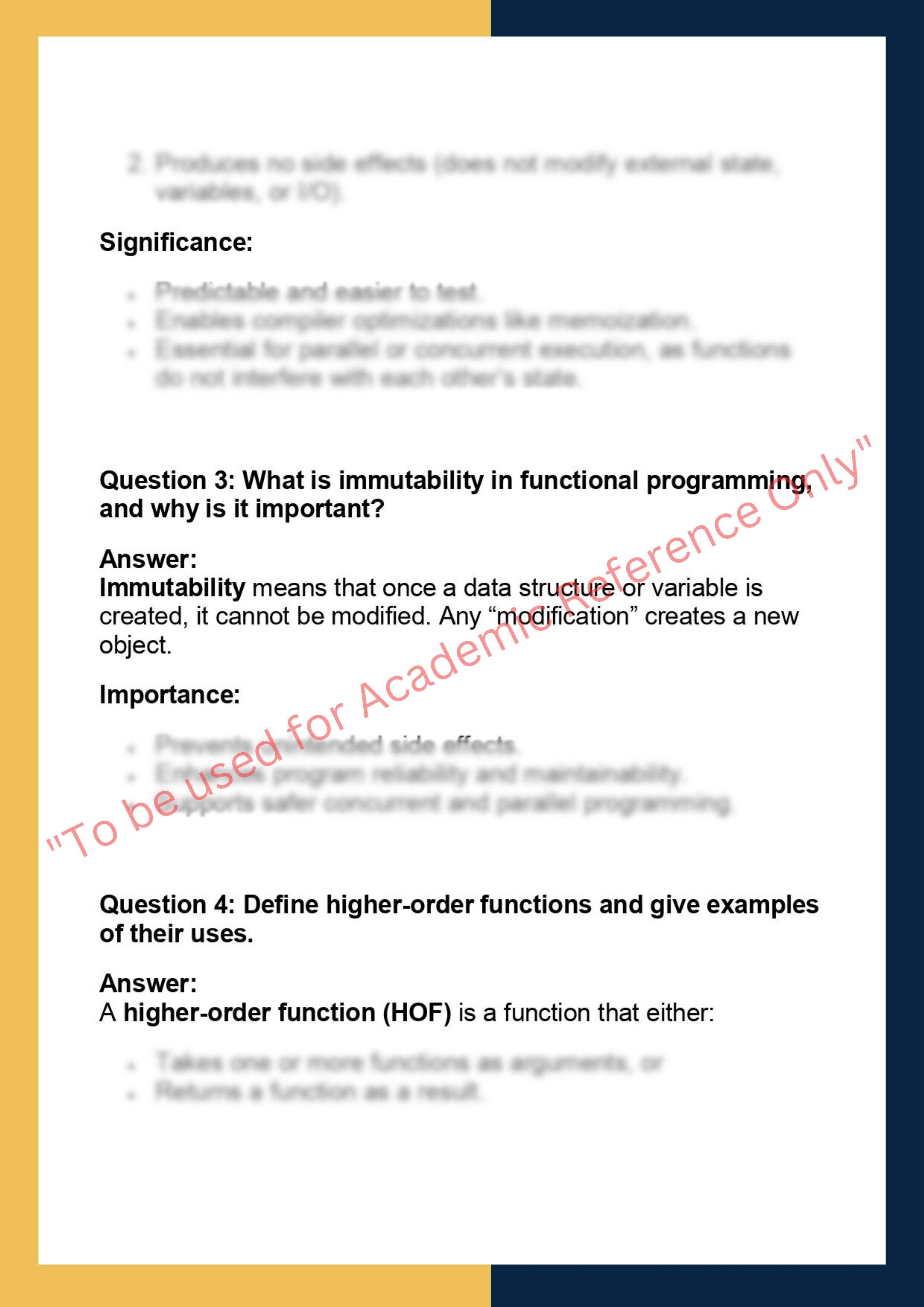 CS305 – Functional Programming 1