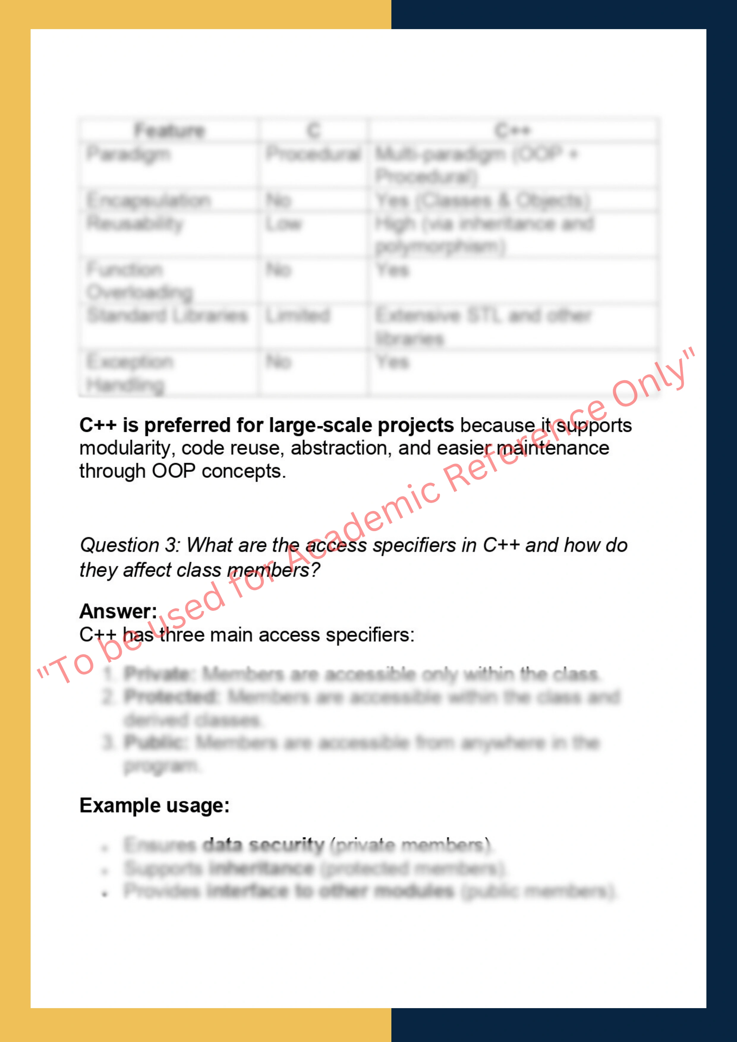CS306 –  Programming in C++ 1