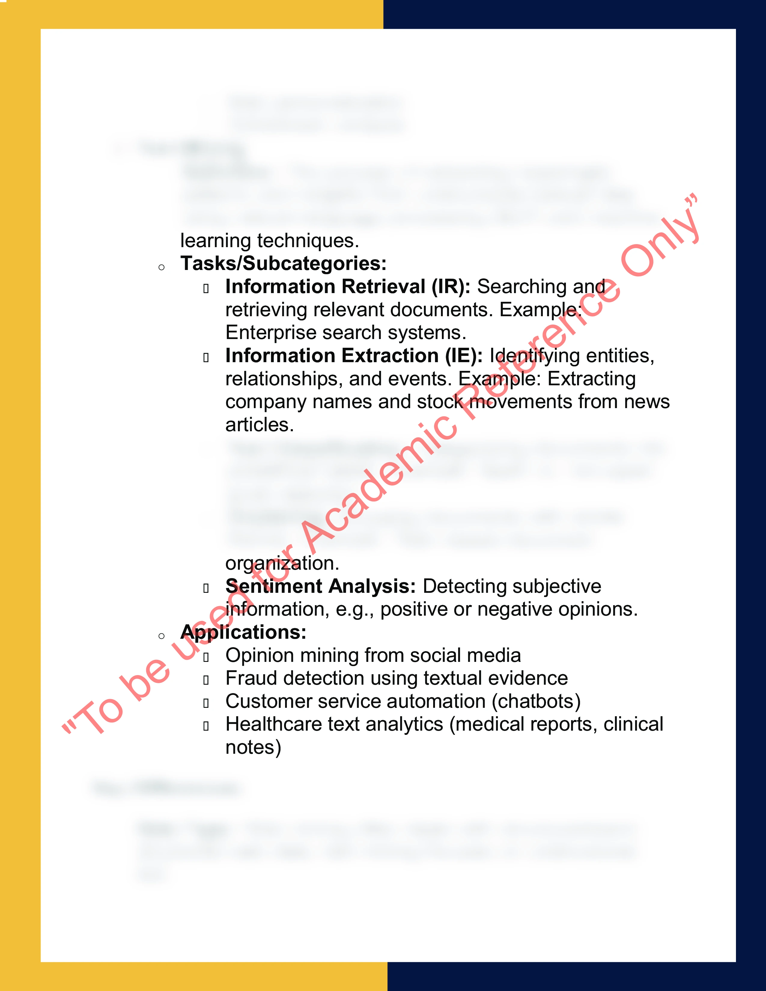 CIS 584 –  Web & Text Mining 1