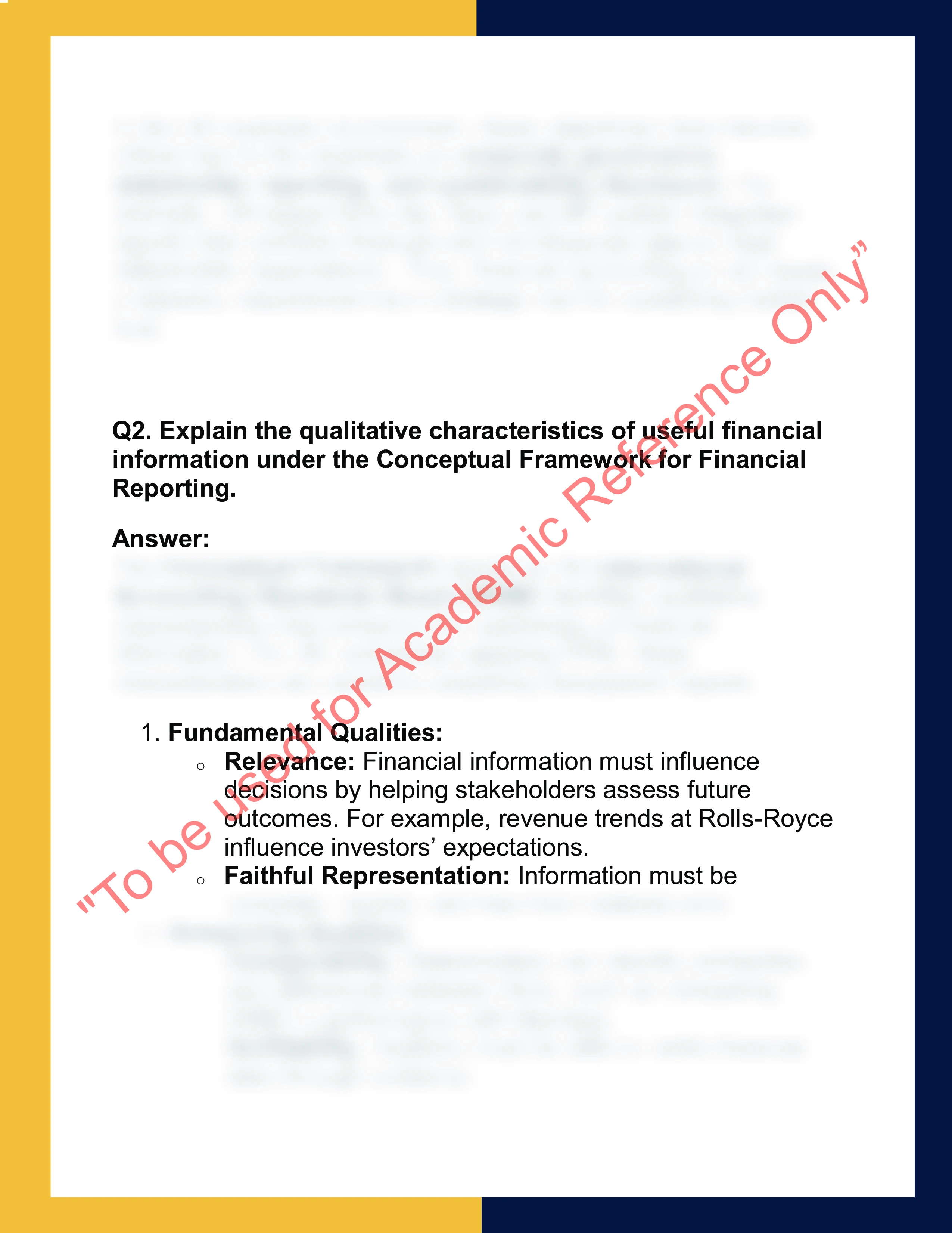 ACC101 – Financial Accounting  Report 1