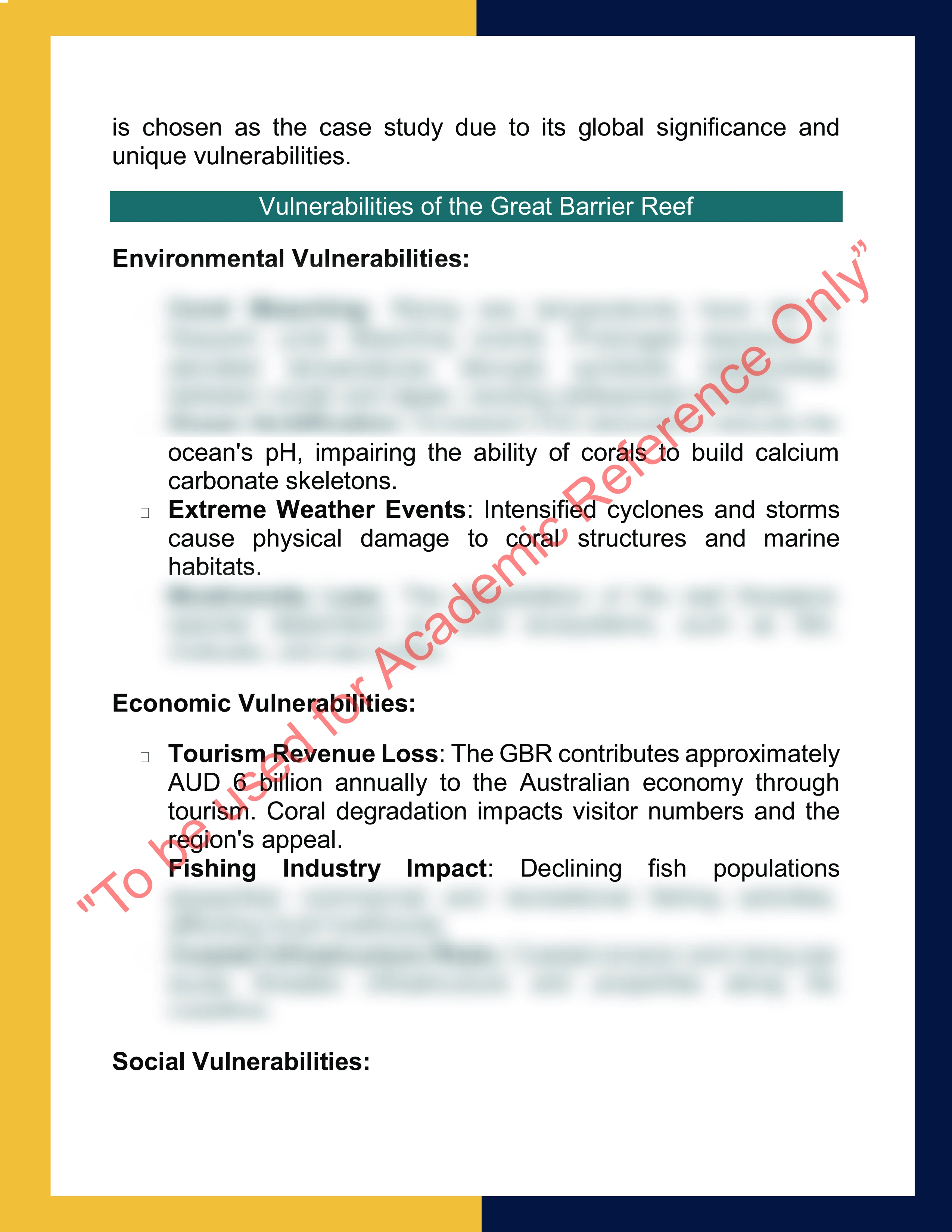 Assignment sample solution of GEO912 - Climate Change and Environmental Management 1